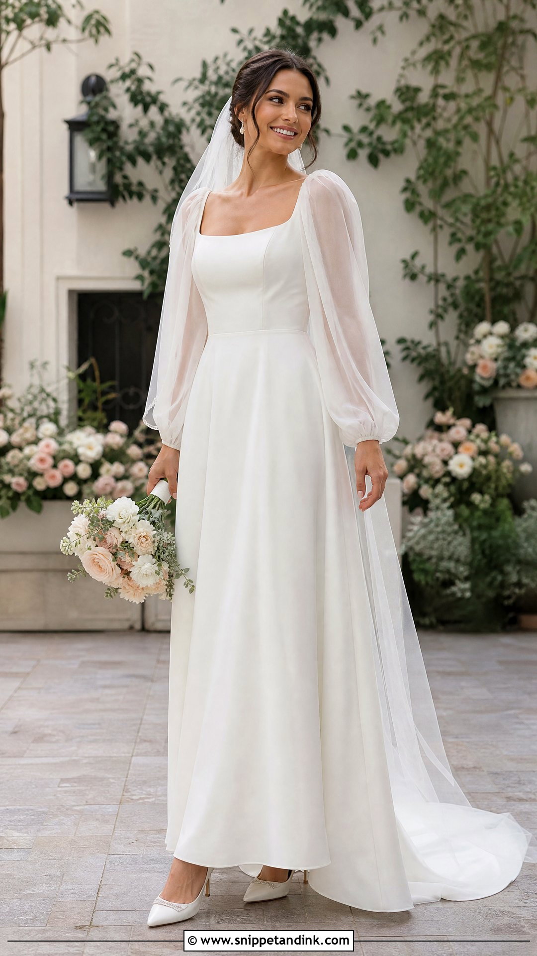 Bishop Sleeve Wedding Dress - Snippet and Ink - 25 Romantic Long Sleeve Wedding Dress Ideas