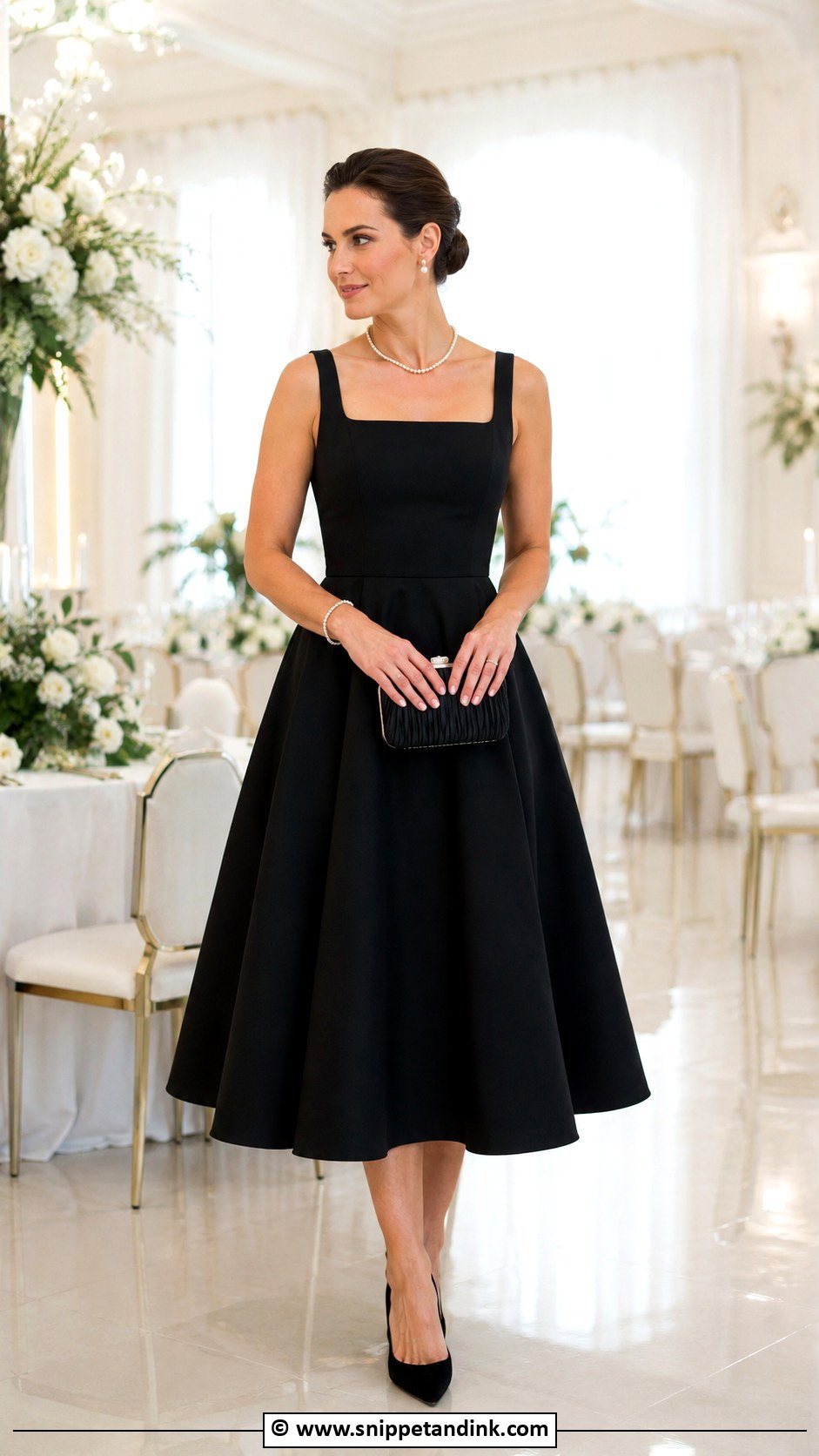Black A Line Dress For Wedding - Snippet and Ink - 25 Black Dress for Wedding Ideas