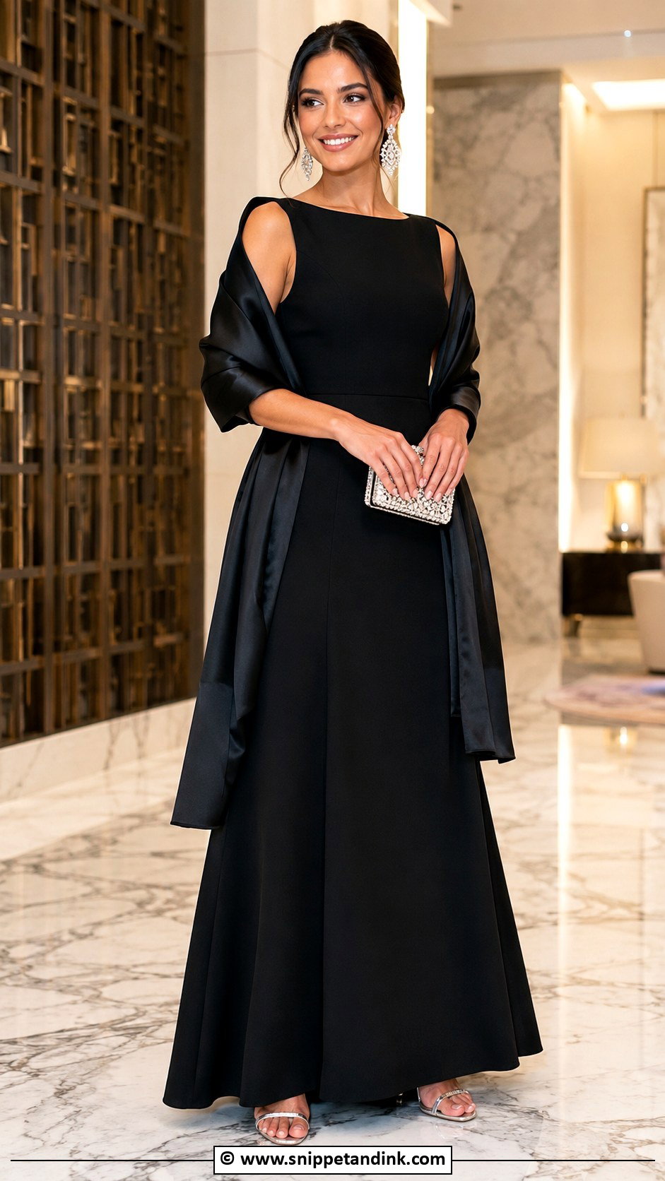 Black A Line Gown Outfit - Snippet and Ink - 30 A Line Gown Ideas