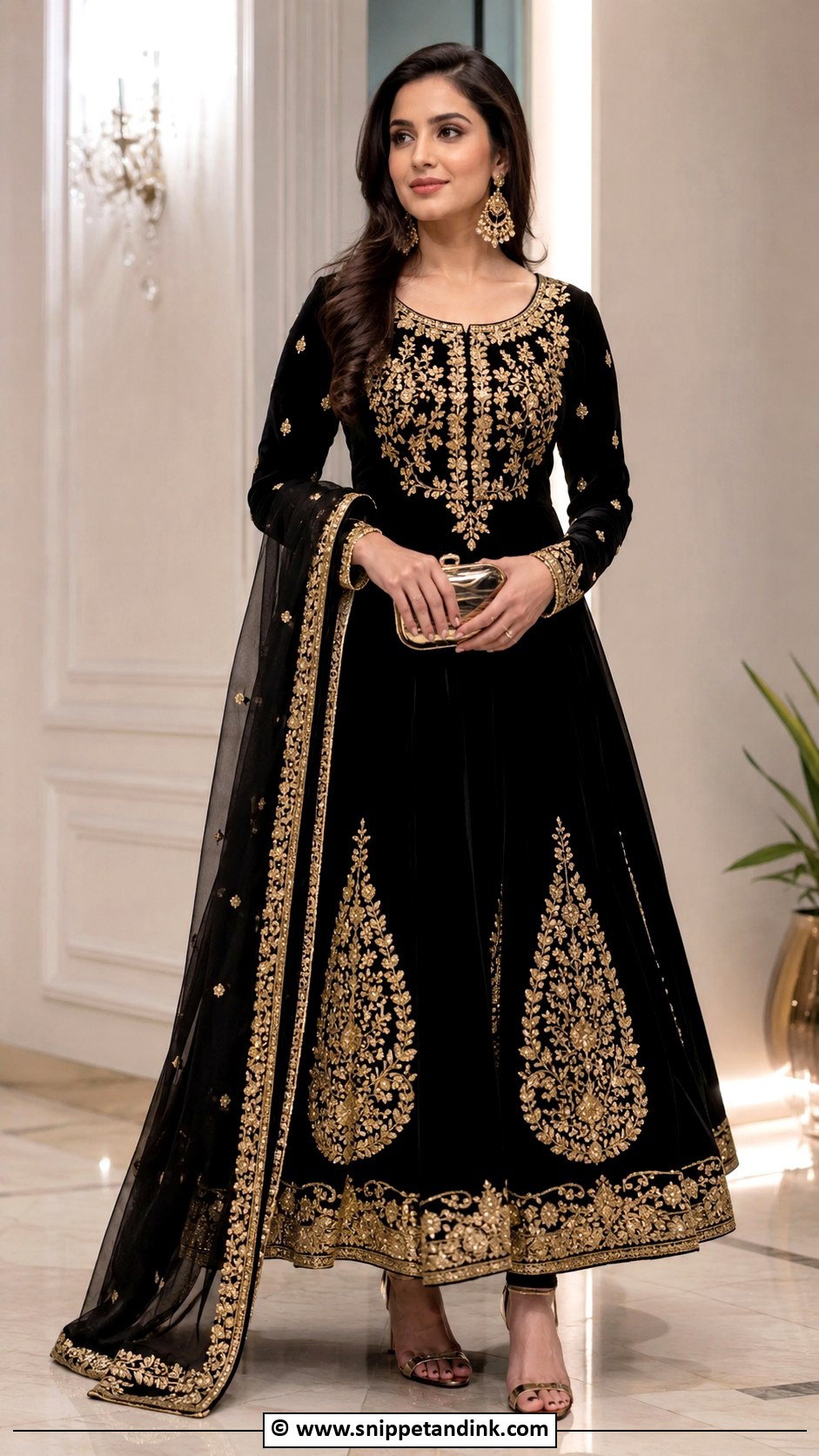 Black Anarkali Wedding Suit - Snippet and Ink - 25 Heavy Anarkali Wedding Suits