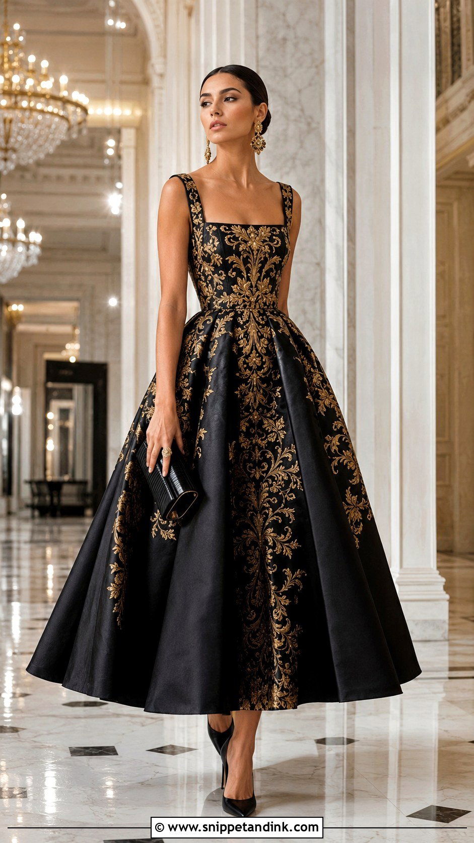 Black And Gold Royal Ball Gown - Snippet and Ink - 20 Royal Ball Gown Ideas