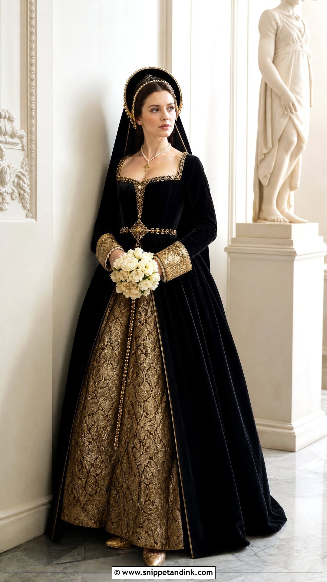 Black And Gold Tudor Wedding Dress - Snippet and Ink - 20 Tudor Wedding Dress Ideas