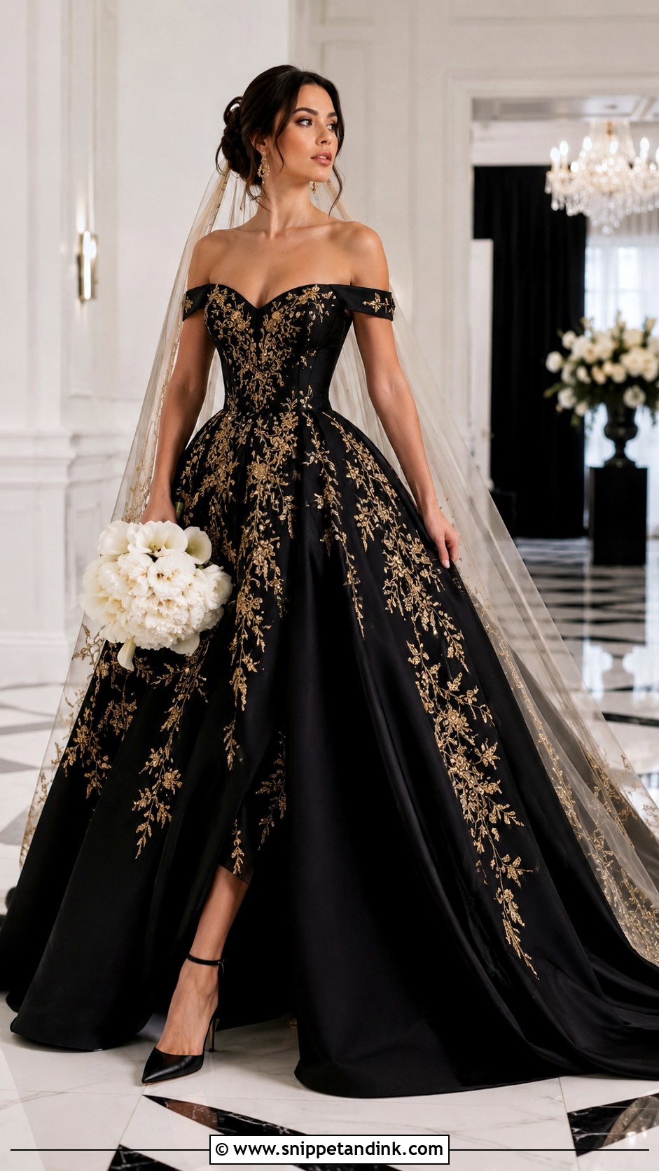 Black And Gold Wedding Dress - Snippet and Ink - 20 Wedding Dress with Gold Accents Ideas
