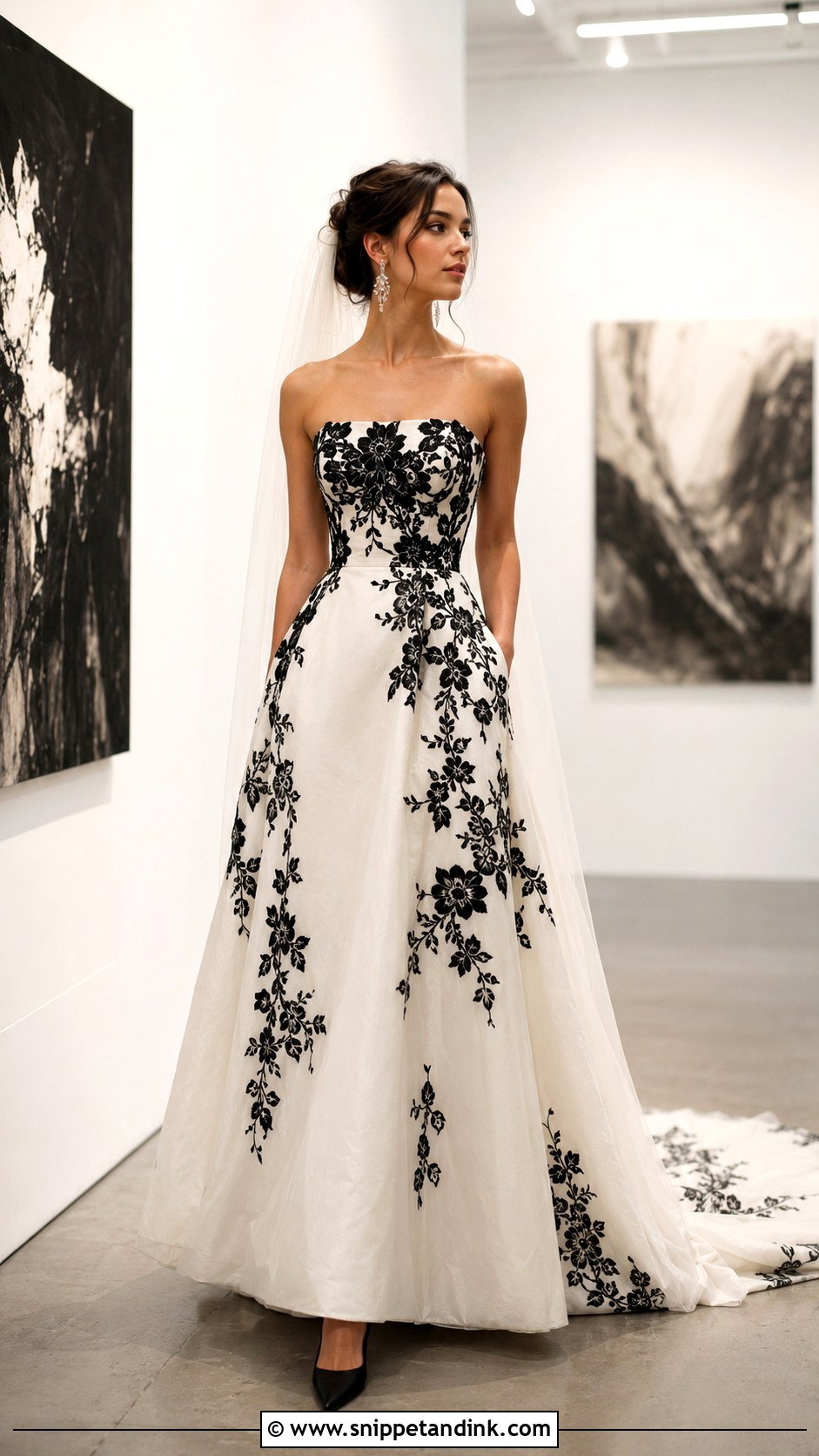 Black And Ivory Lace Wedding Dress - Snippet and Ink - 20 Lace Bride Dress Ideas
