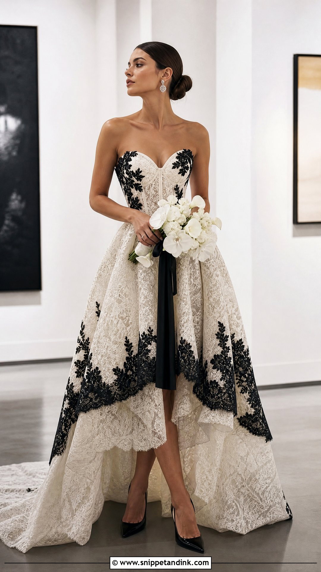 Black And Ivory Lace Wedding Dress - Snippet and Ink - 20 Unique Lace Wedding Dress Ideas