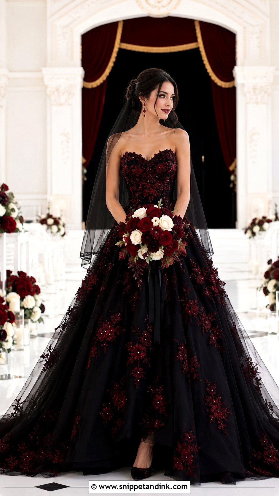 Black And Red Princess Wedding Dress - Snippet and Ink - 20 Black Wedding Dress Princess Ideas