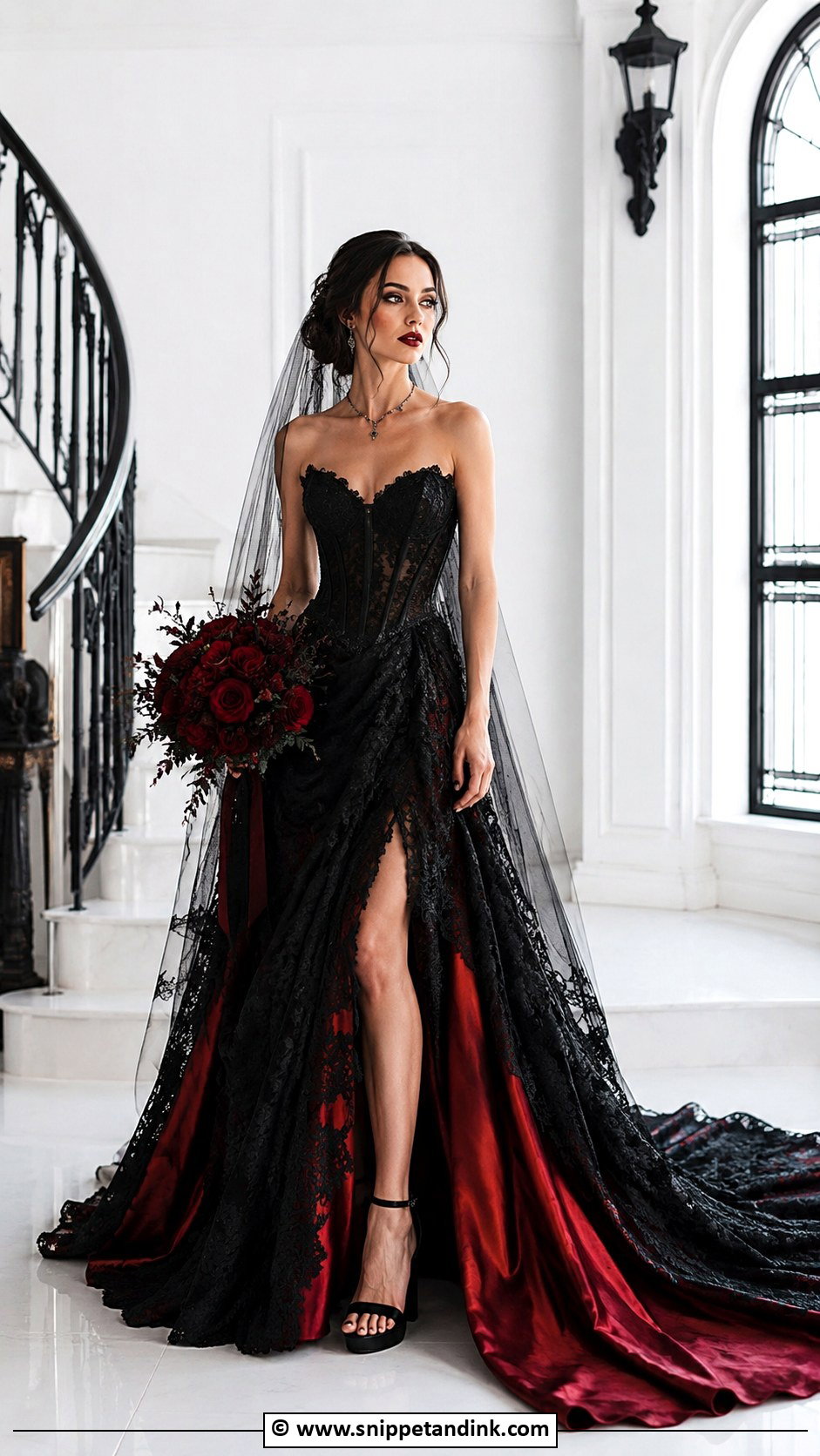 Black And Red Vampire Wedding Dress - Snippet and Ink - 25 Vampire Wedding Dress Ideas