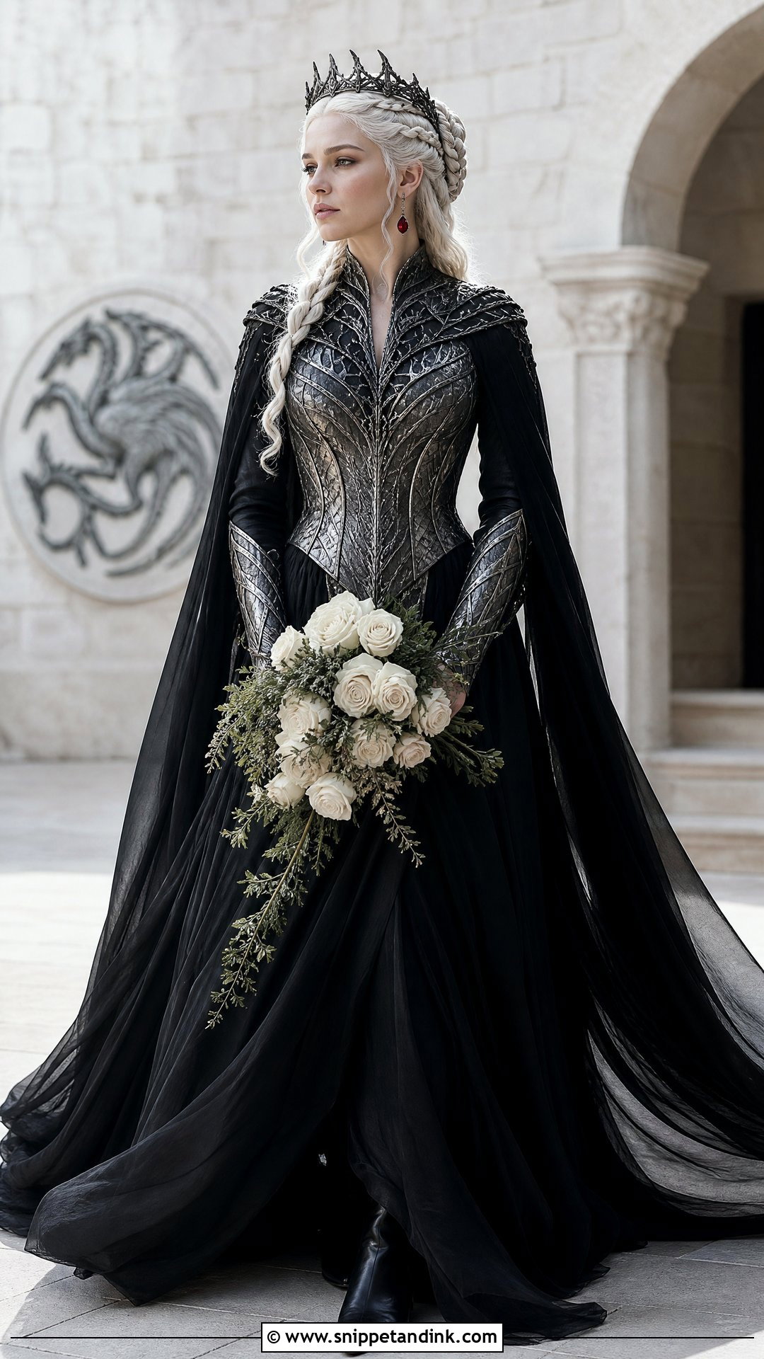 Black And Silver Armor Targaryen Wedding Dress - Snippet and Ink - 20 Targaryen Wedding Dress Ideas