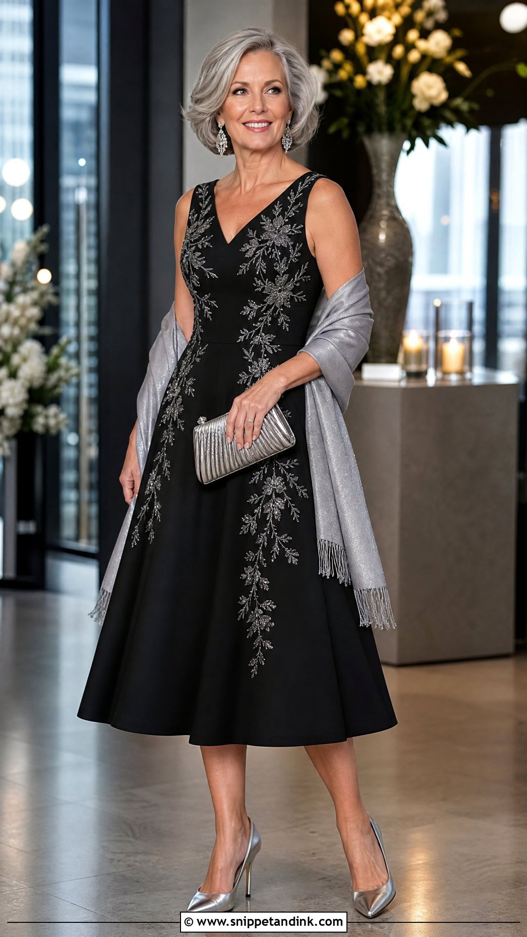 Black And Silver Cocktail Vow Renewal Dress - Snippet and Ink - 20 Vow Renewal Dress 25th Anniversary Ideas
