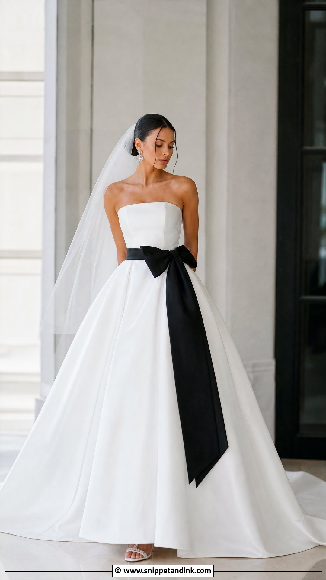 Black And White Ballgown Wedding Dress - Snippet and Ink - 35 Ballgown Wedding Dress Ideas