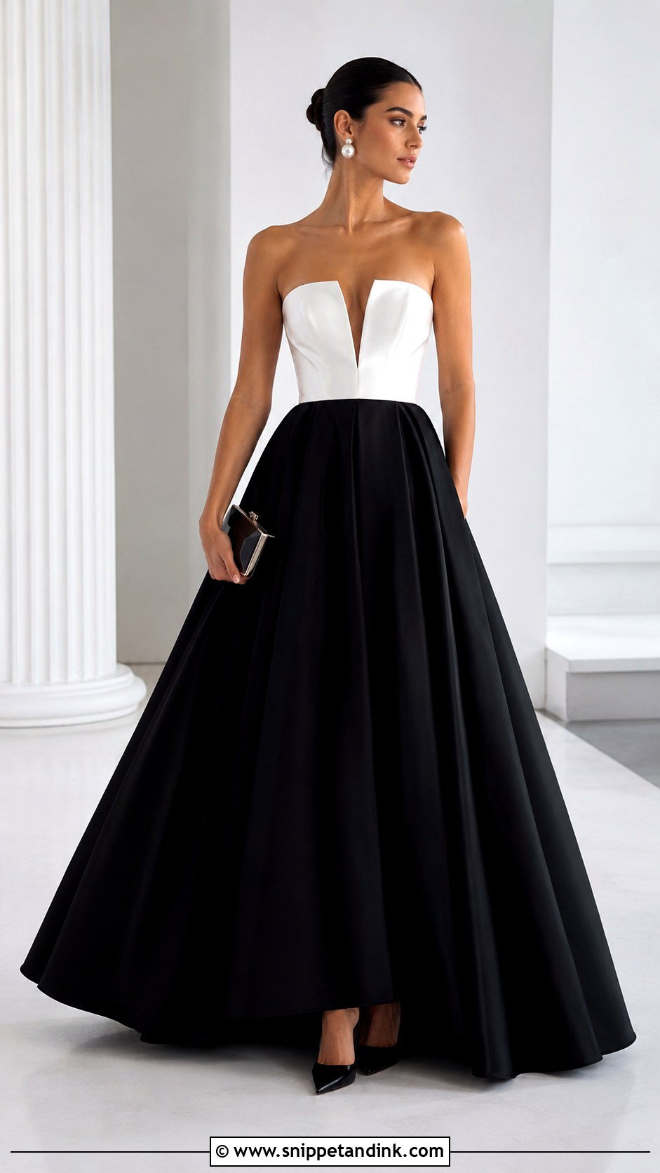 Black And White Ballgown - Snippet and Ink - 25 Fairytale Ballgown Ideas