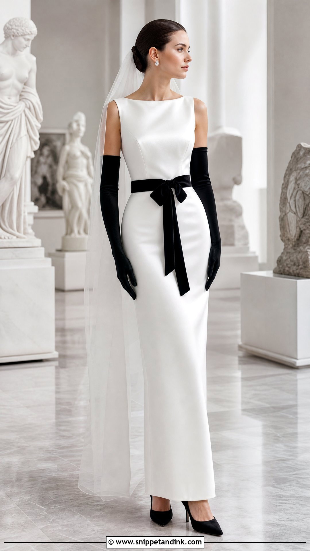 Black And White Bridal Dress - Snippet and Ink - 20 Modern Bridal Dress Ideas