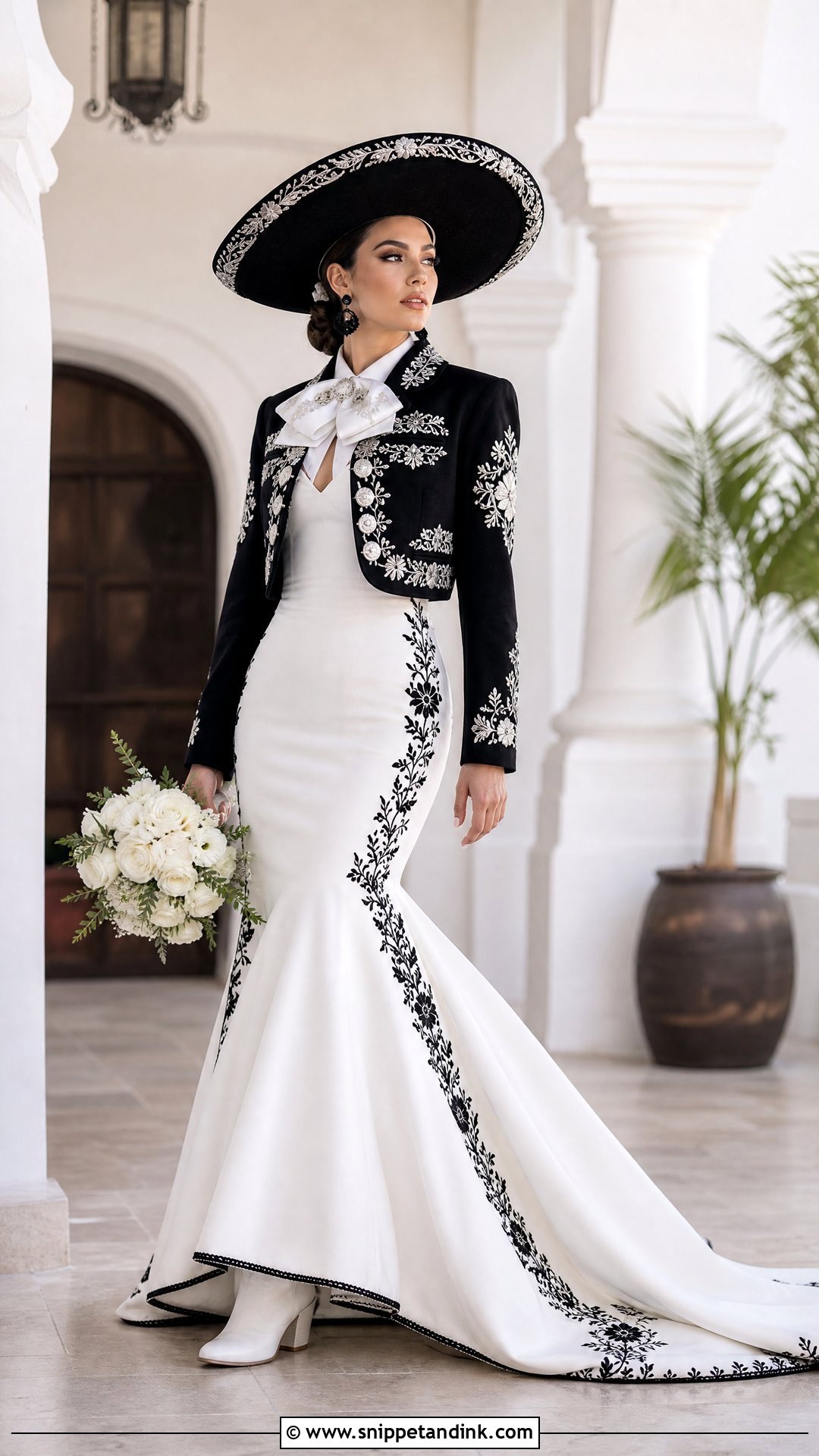 Black And White Charro Wedding Dress - Snippet and Ink - 25 Charro Wedding Dress Ideas