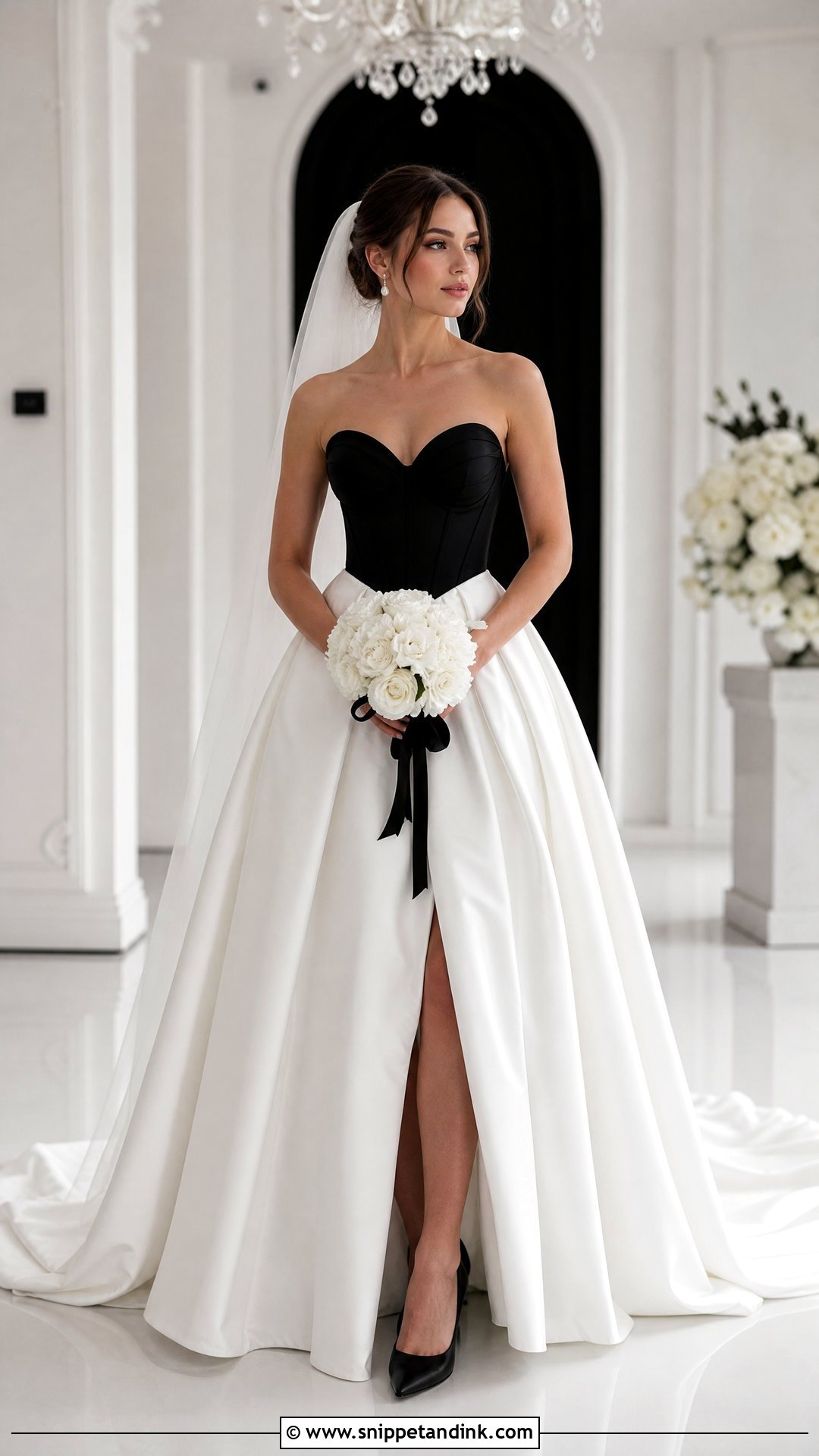 Black And White Corset Wedding Dress - Snippet and Ink - 20 Black Corset Wedding Dress Ideas