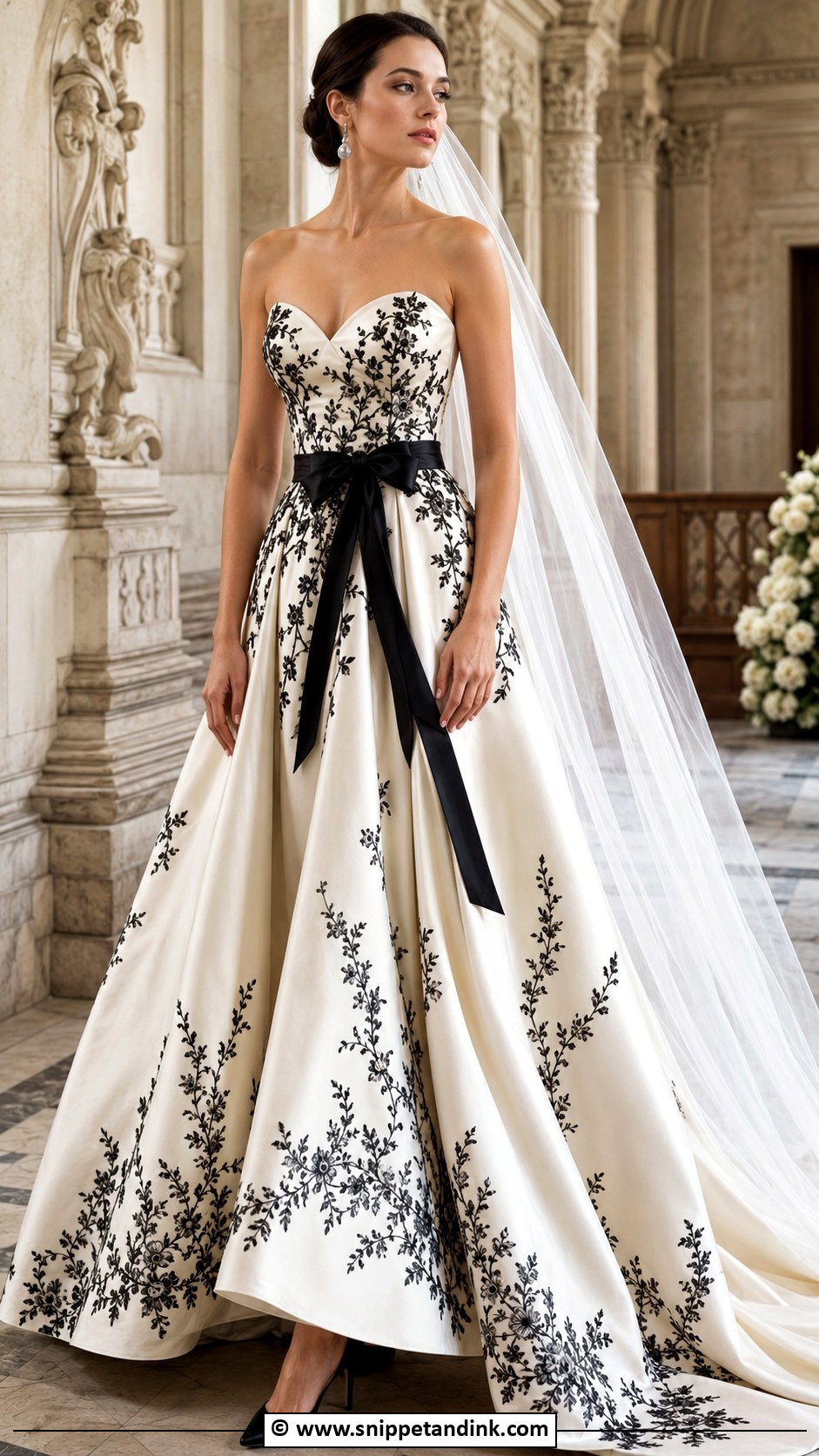 Black And White Fantasy Wedding Dress - Snippet and Ink - 30 Fantasy Inspired Wedding Dress Ideas