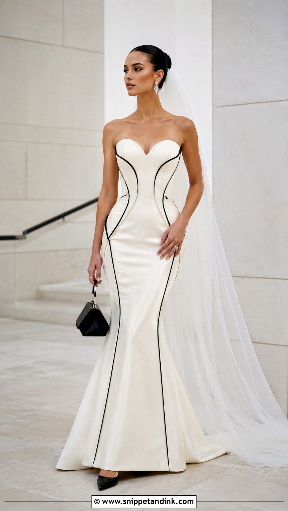 Black And White Mugler Wedding Dress - Snippet and Ink - 20 Mugler Wedding Dress Ideas
