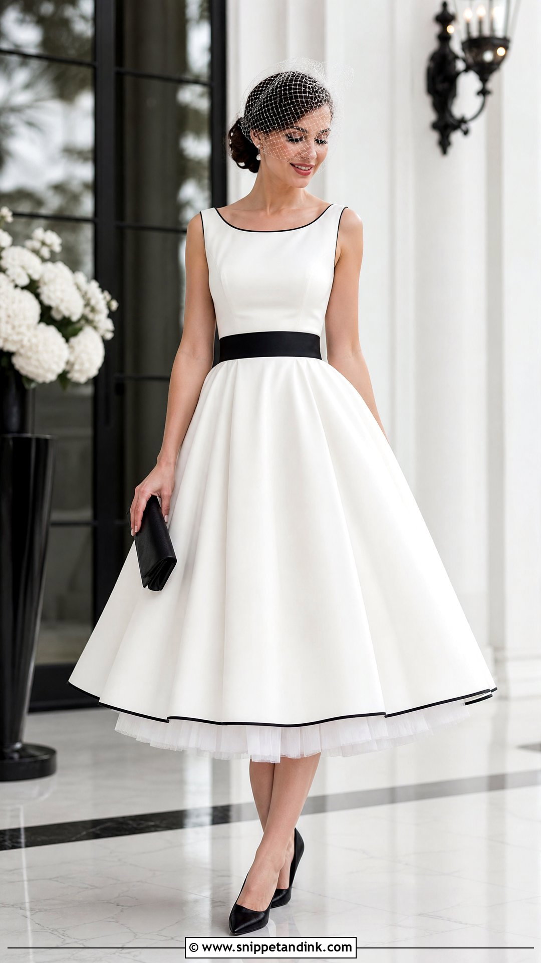 Black And White Rockabilly Wedding Dress - Snippet and Ink - 20 Rockabilly Wedding Dresses