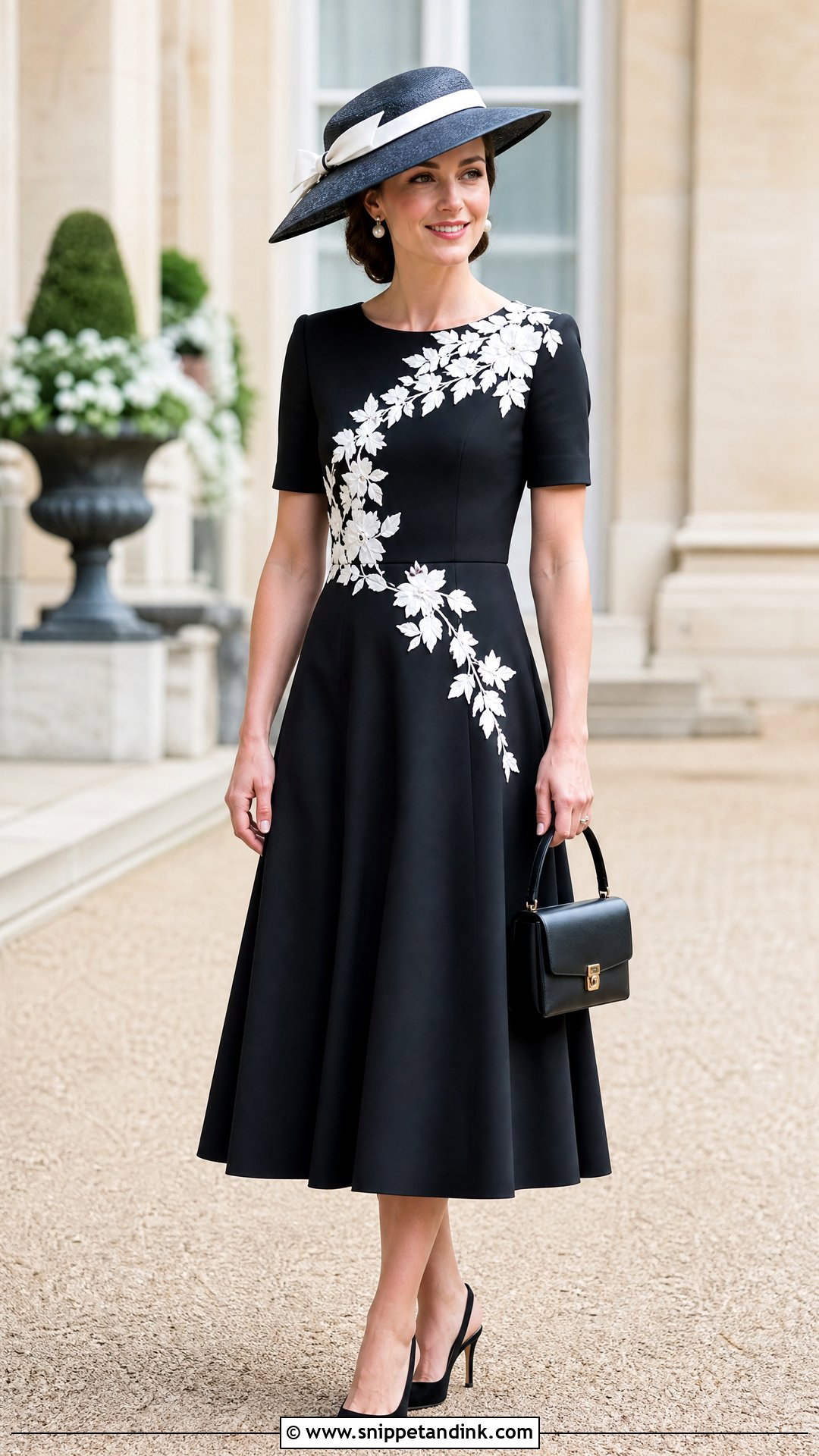 Black And White Royal Wedding Dress Outfit - Snippet and Ink - 20 Royal Wedding Outfits