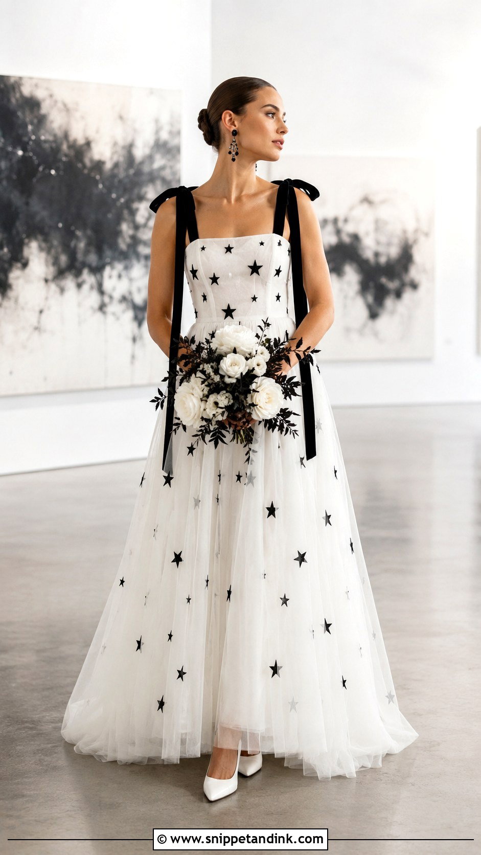 Black And White Star Wedding Dress - Snippet and Ink - 20 Star Wedding Dress Ideas