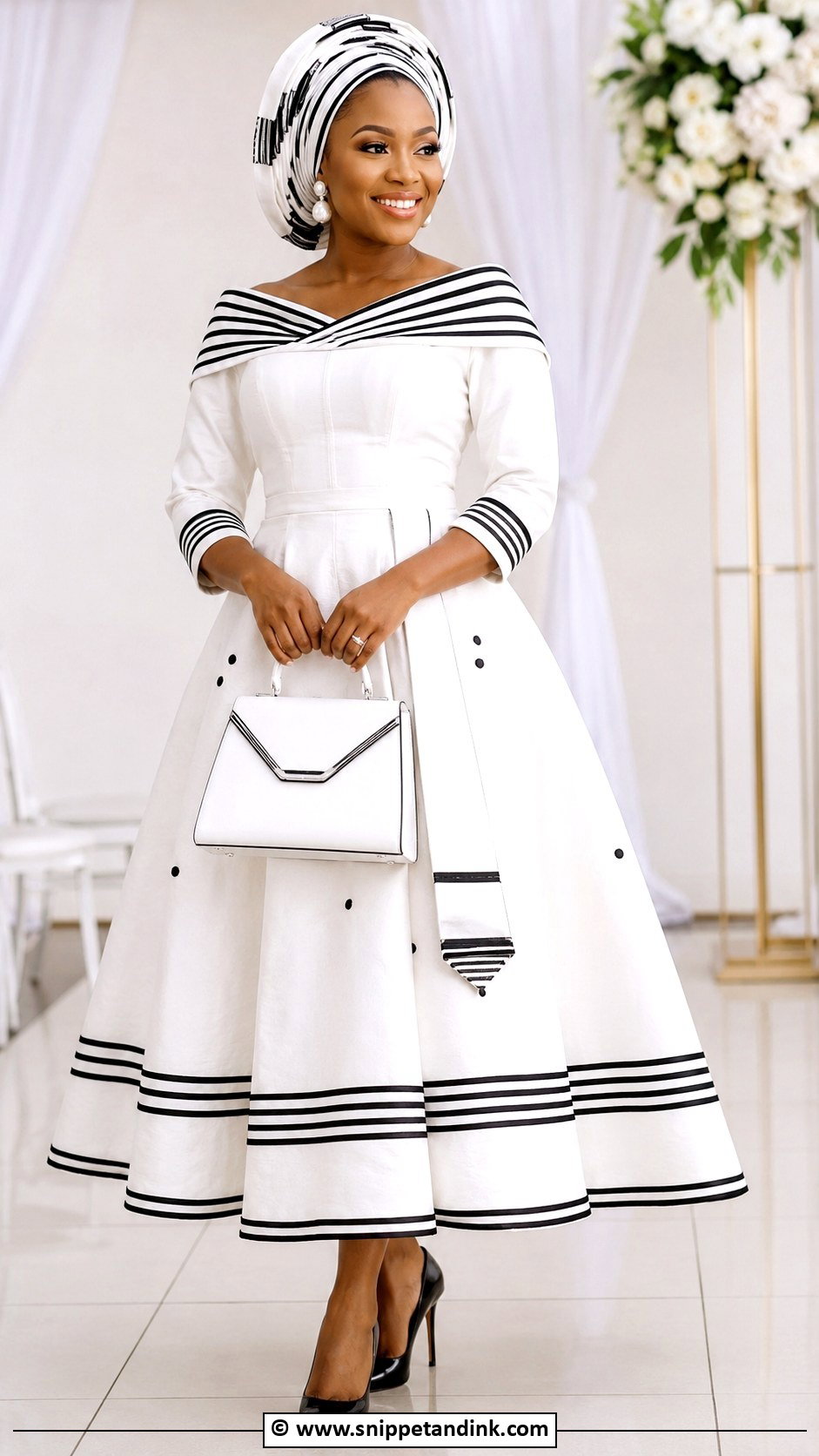 Black And White Tswana Wedding Dress - Snippet and Ink - 25 Tswana Traditional Wedding Dresses