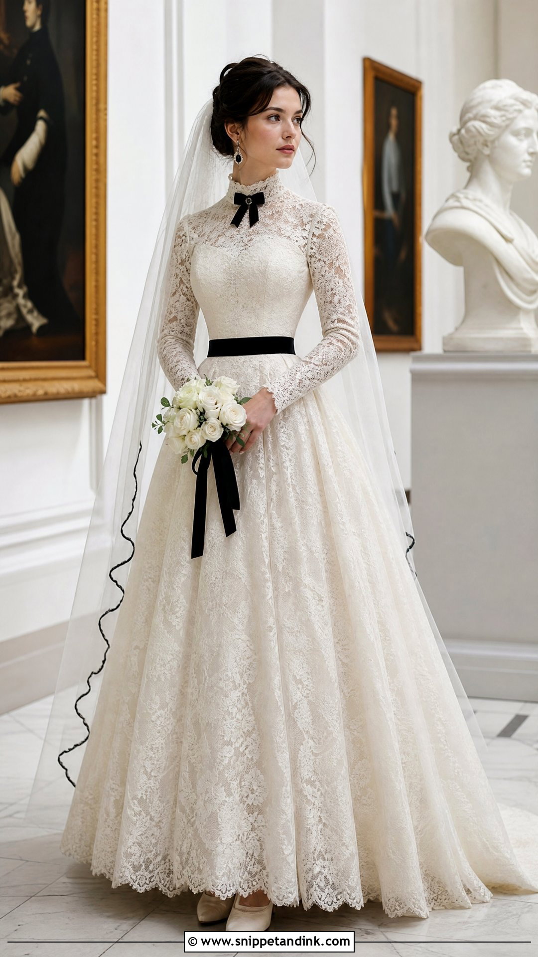 Black And White Victorian Bride Dress - Snippet and Ink - 20 Victorian Bride Dress Ideas