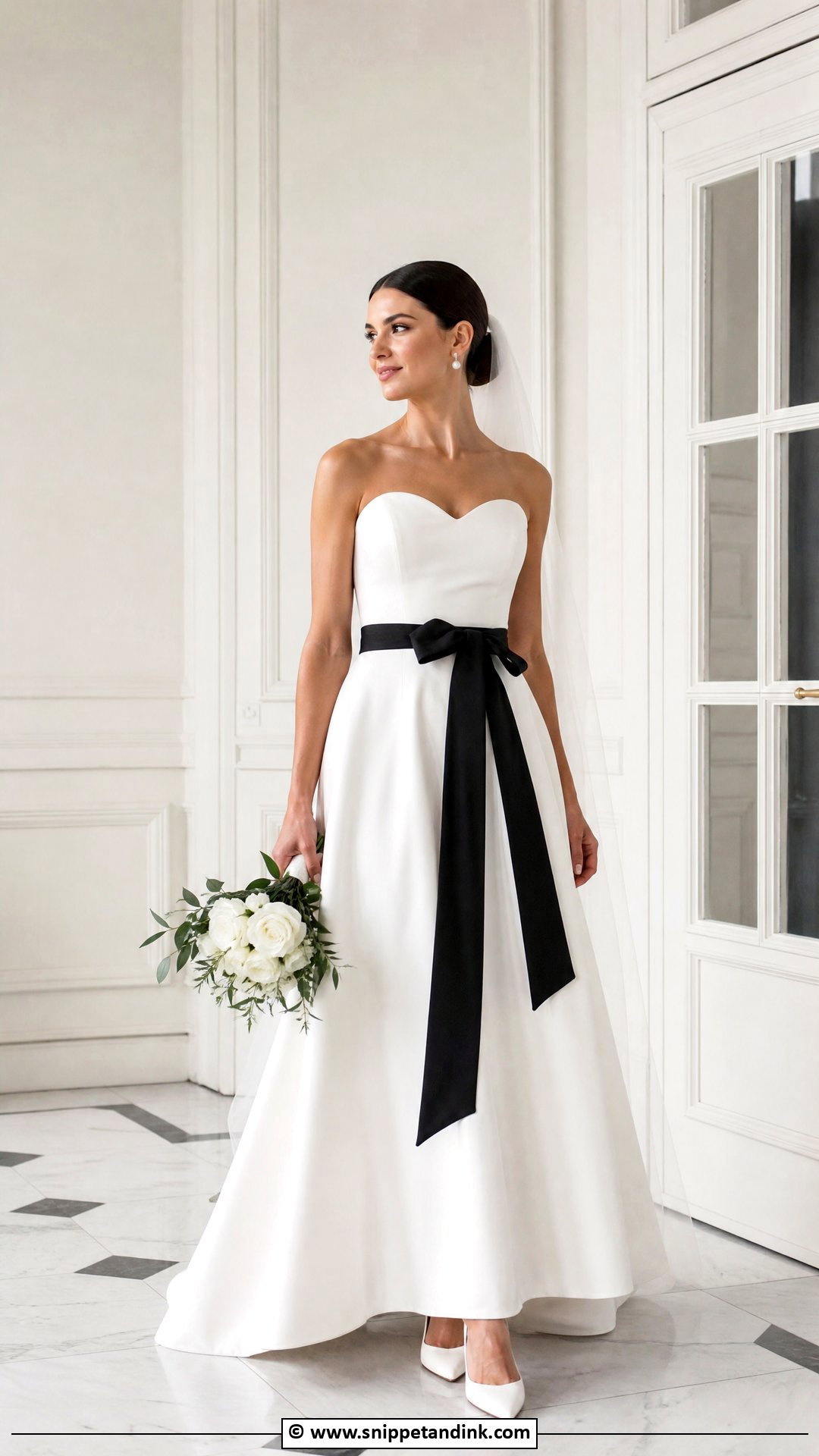 Black And White Wedding Dress - Snippet and Ink - 35 Dreamy Wedding Dress Ideas