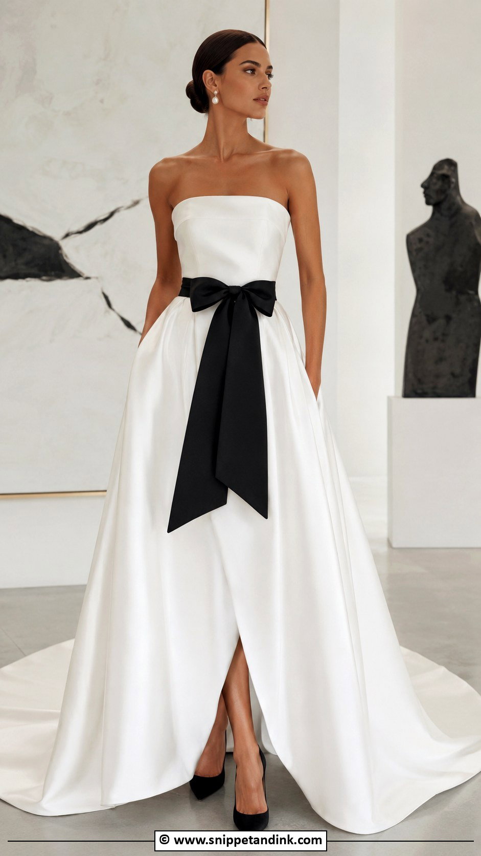 Black And White Wedding Dress - Snippet and Ink - 35 Unique Wedding Dresses