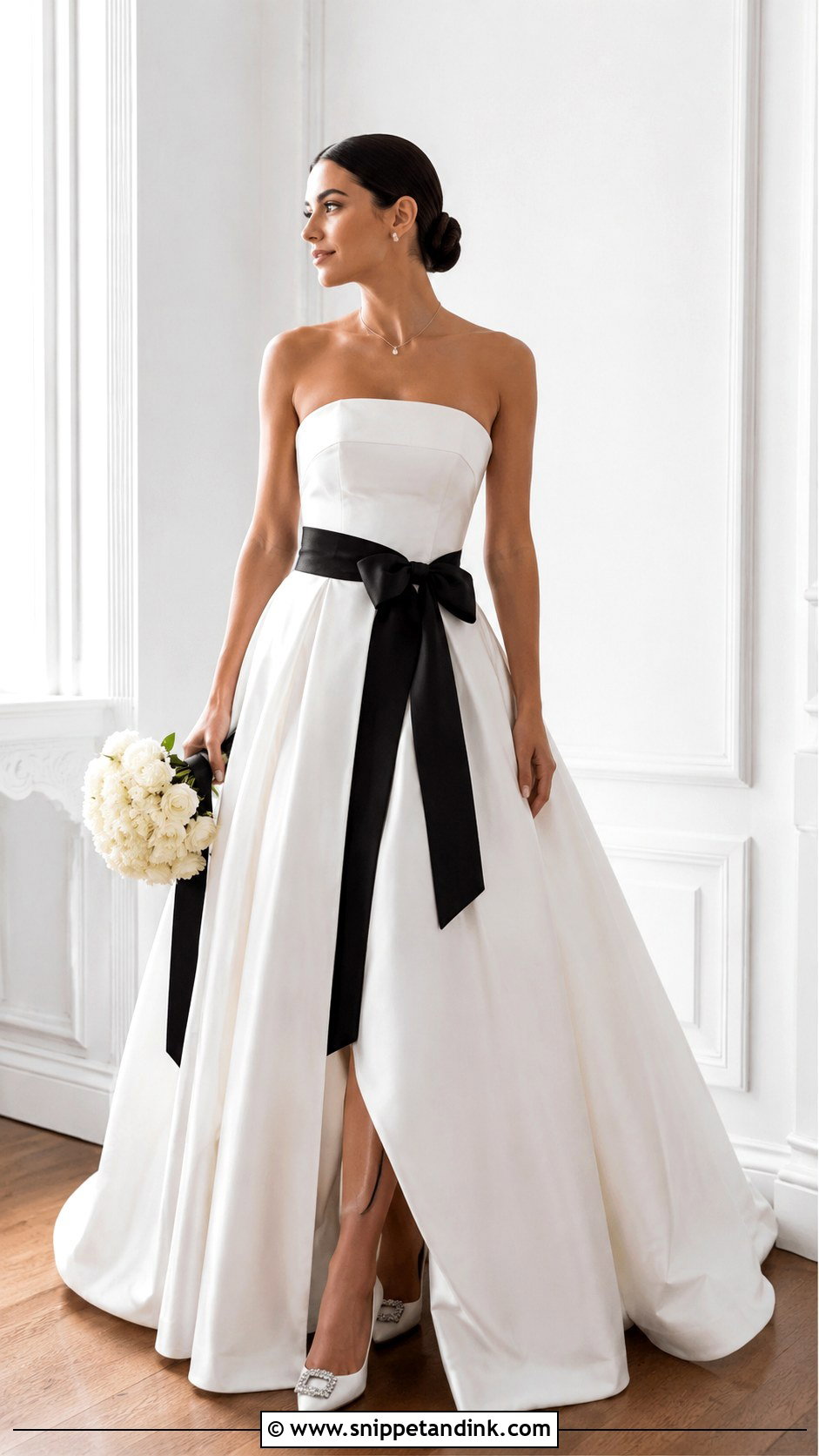 Black And White Wedding Dress - Snippet and Ink - 30 Wedding Dresses Aesthetic
