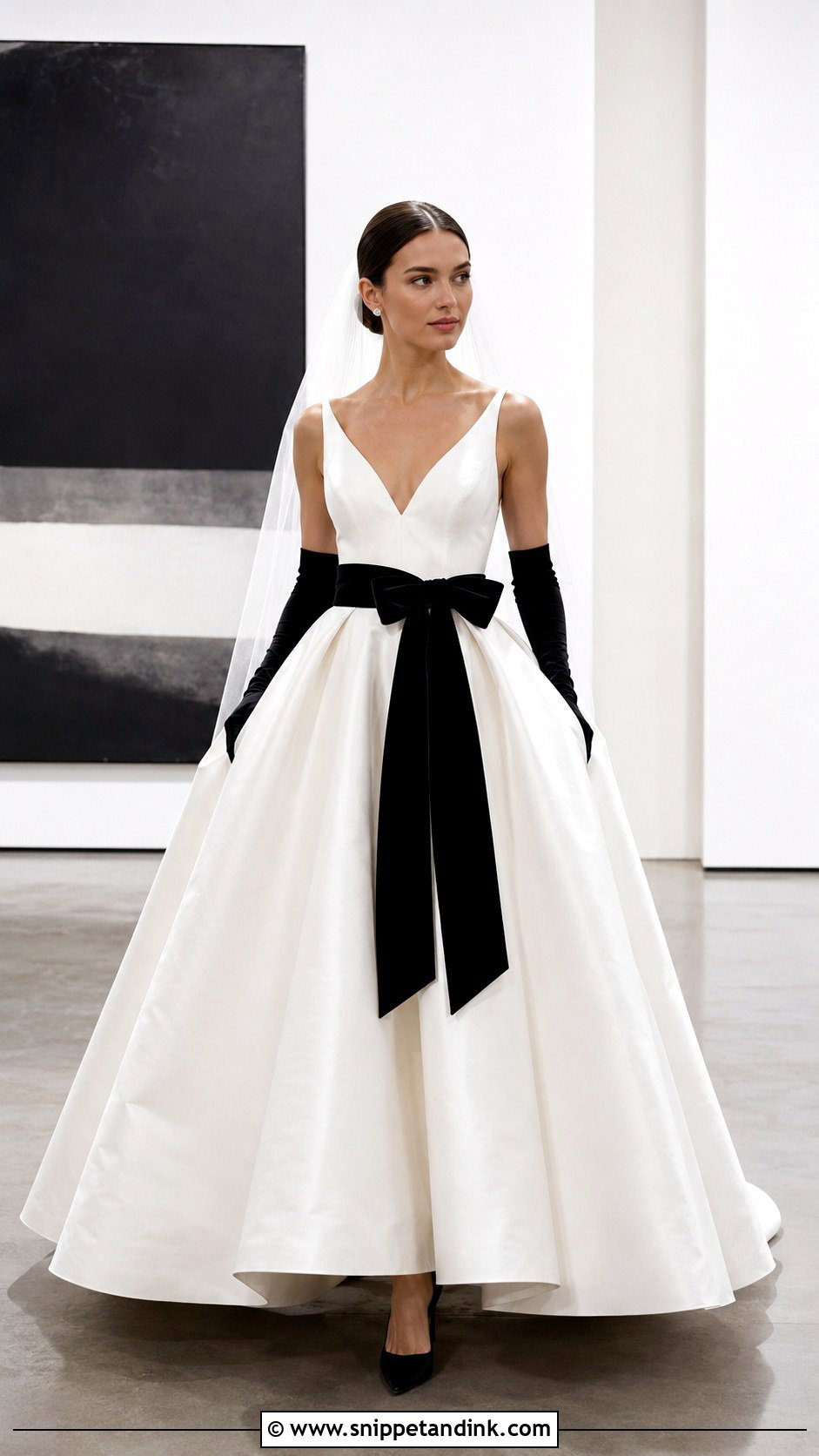 Black And White Wedding Dress - Snippet and Ink - 20 Statement Wedding Dress Ideas