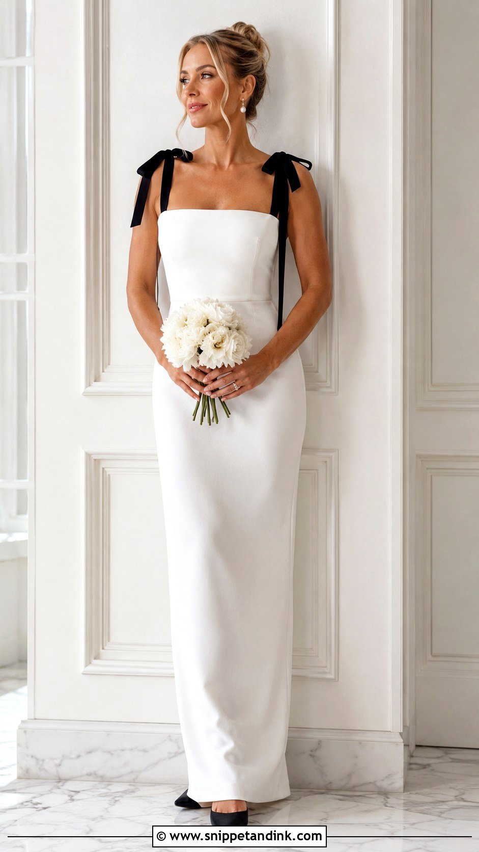 Black And White Wedding Dress - Snippet and Ink - 25 2nd Wedding Dress Ideas