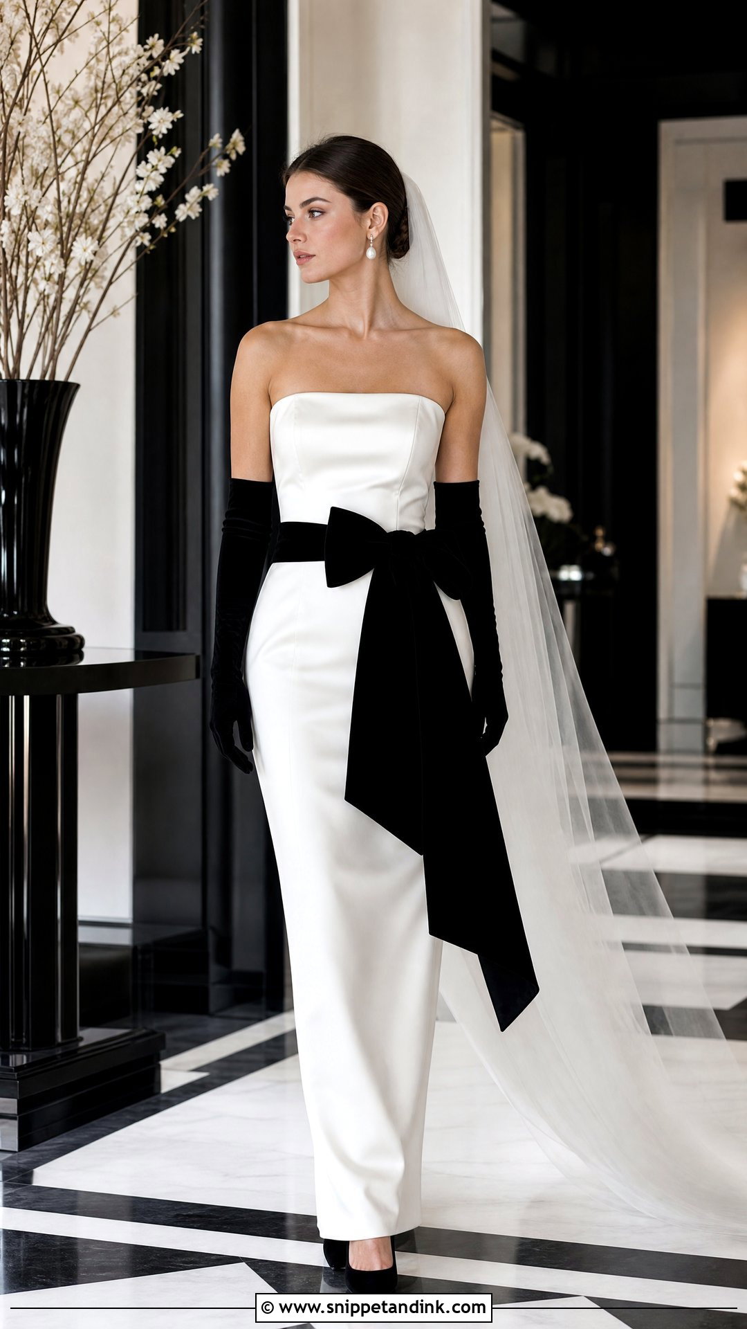 Black And White Wedding Dress - Snippet and Ink - 25 High Fashion Wedding Dress Ideas