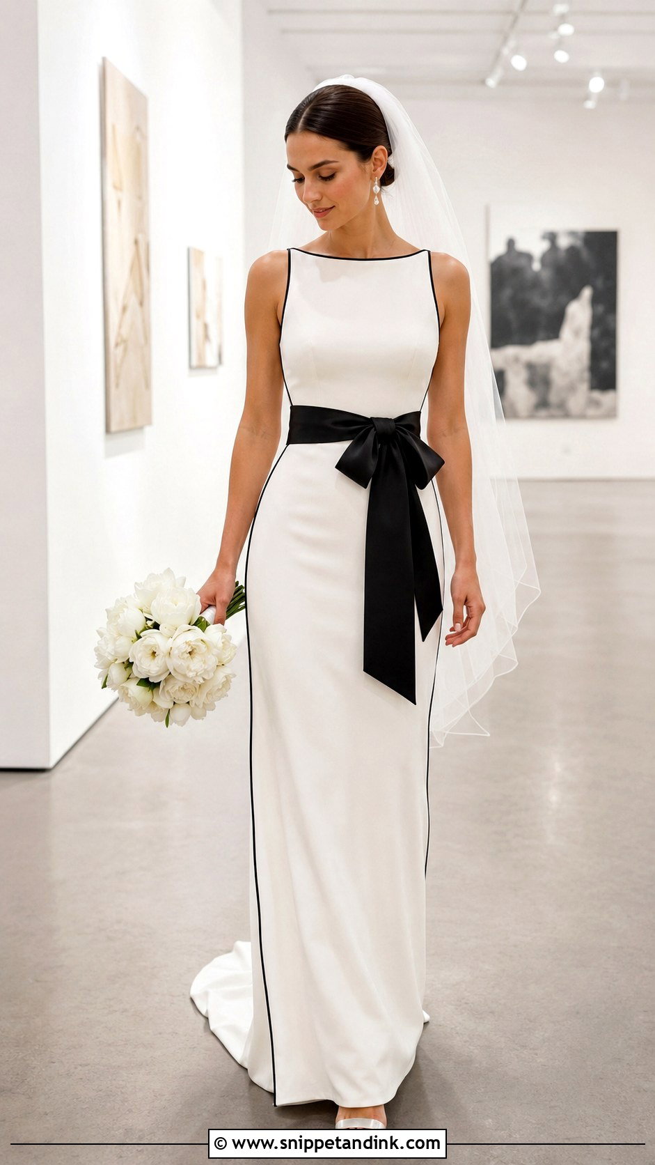 Black And White Wedding Dress - Snippet and Ink - 25 Modern Wedding Dress Ideas