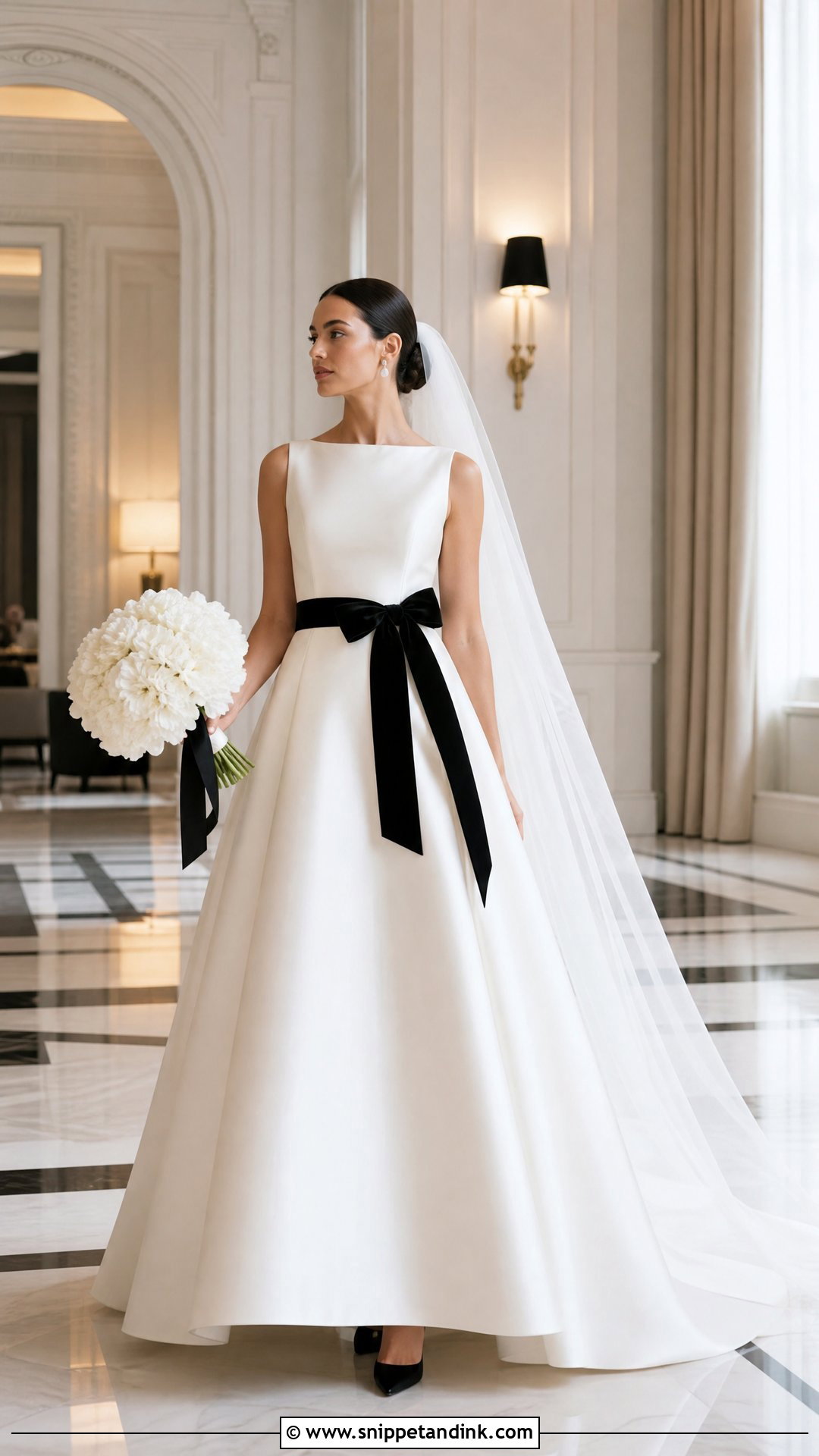 Black And White Wedding Dress - Snippet and Ink - 20 Vogue Wedding Dress Ideas