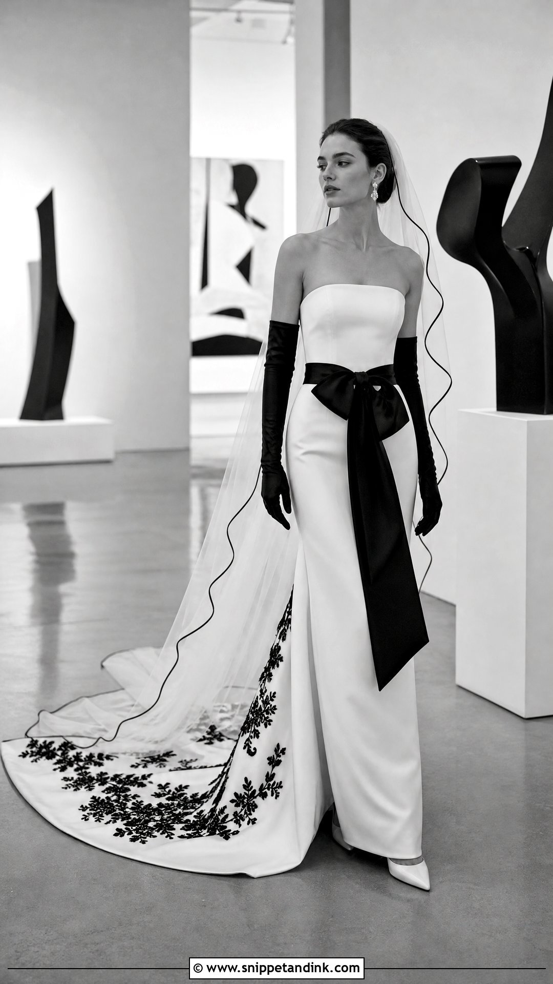 Black And White Wedding Dress - Snippet and Ink - 20 Over the Top Wedding Dress Ideas