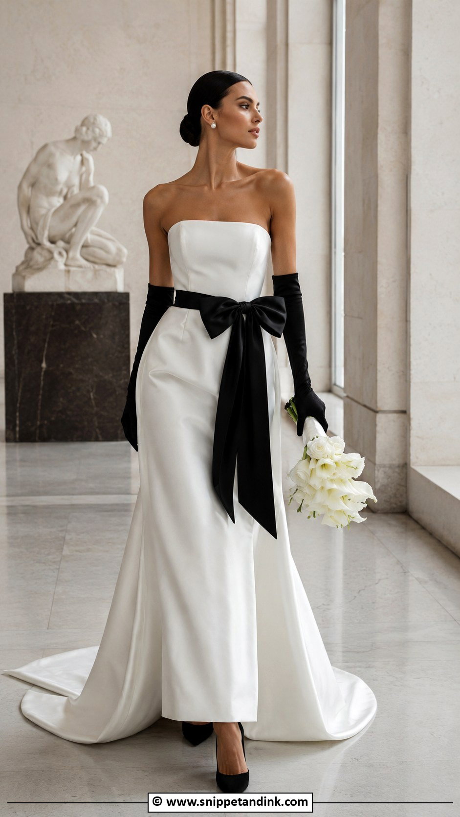 Black And White Wedding Dress - Snippet and Ink - 30 Wedding Dress Aesthetic Ideas