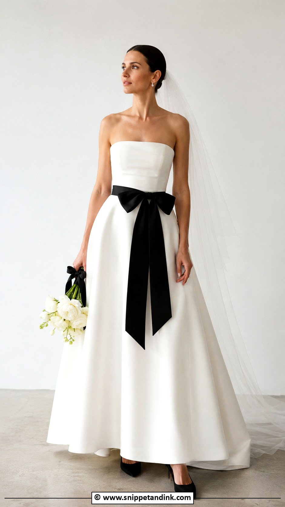 Black And White Wedding Dress - Snippet and Ink - 30 Wedding Dress Inspo Ideas