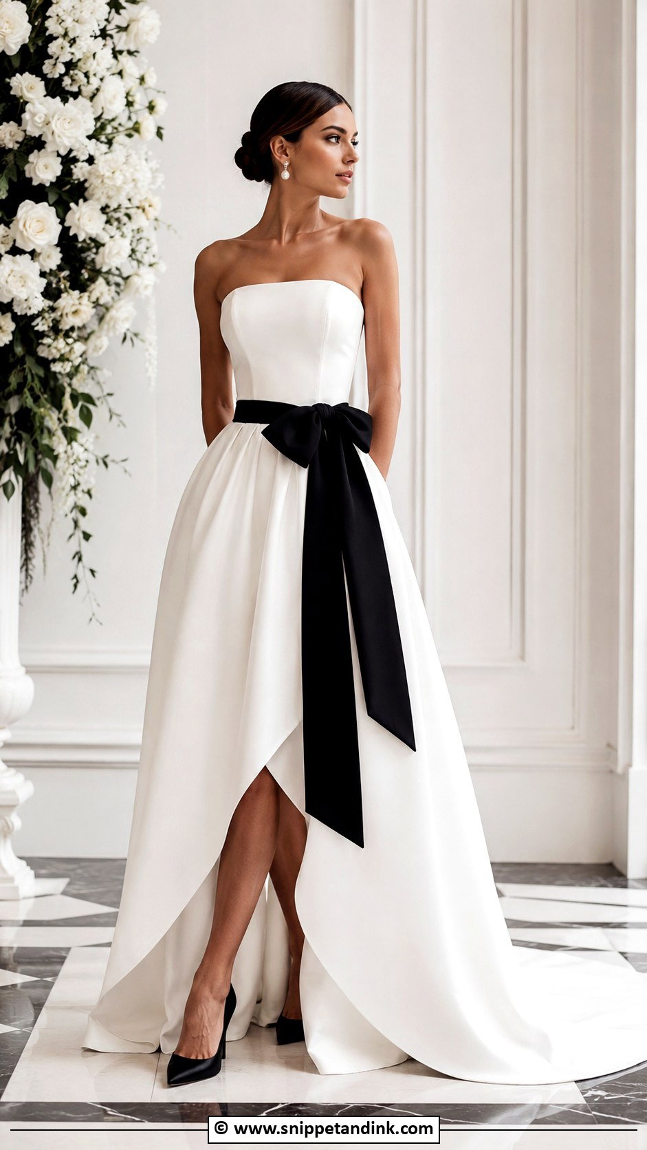 Black And White Wedding Gown - Snippet and Ink - 35 Wedding Gown Ideas
