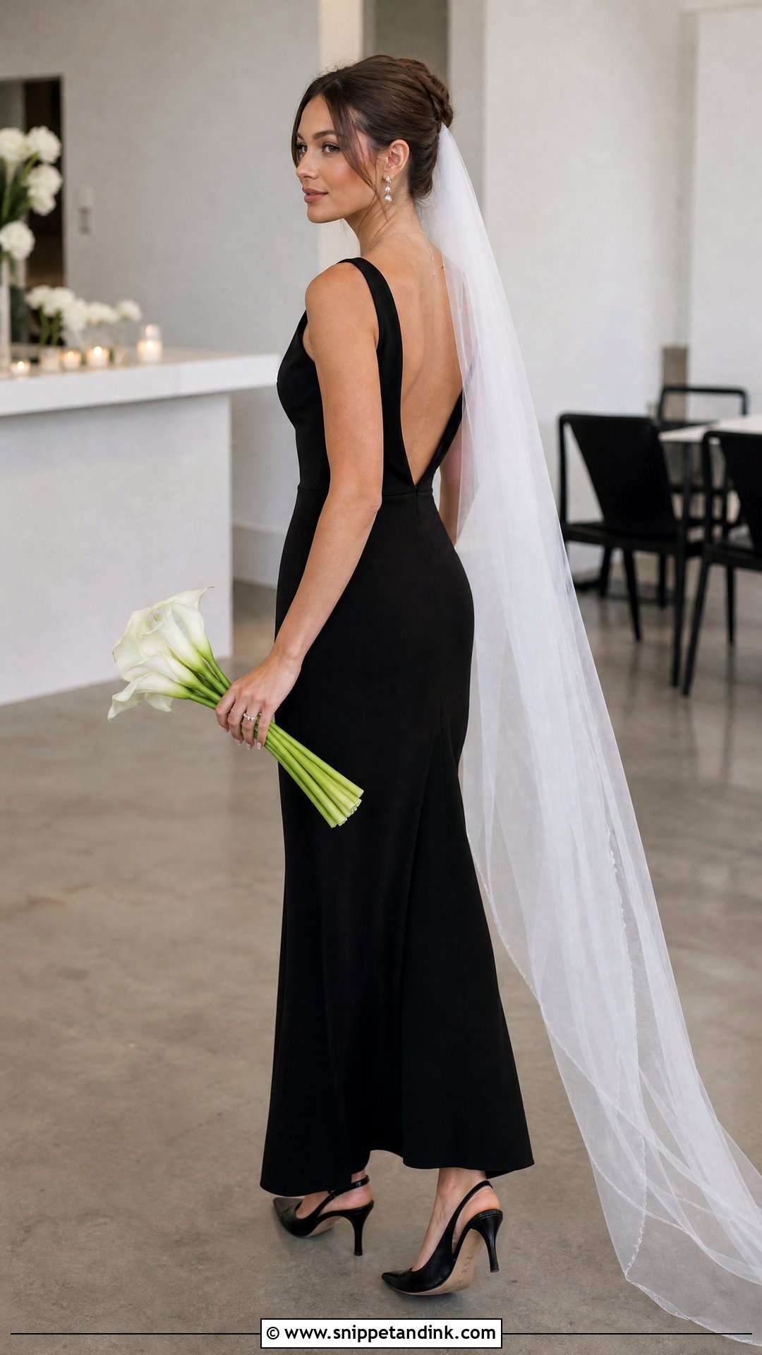 Black Backless Wedding Dress - Snippet and Ink - 25 Simple Black Wedding Dress Ideas