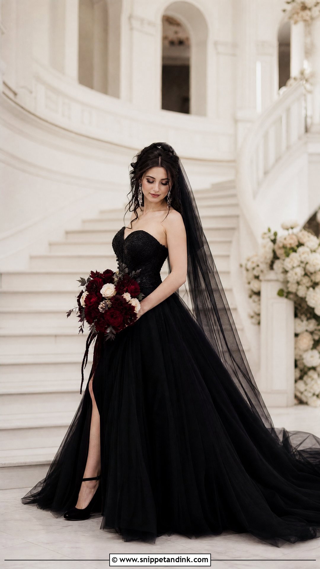 Black Ball Gown Witch Wedding Dress - Snippet and Ink - 25 Witch Wedding Dress Ideas