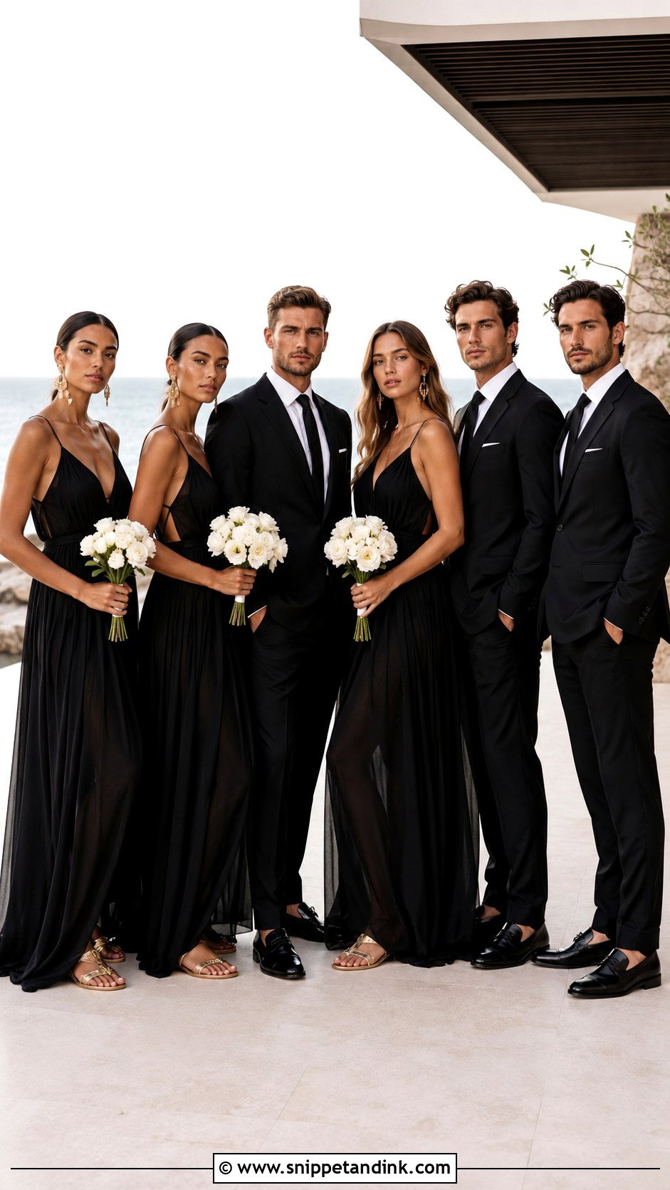 Black Beach Wedding Party Attire - Snippet and Ink - 20 Beach Wedding Party Attire Ideas