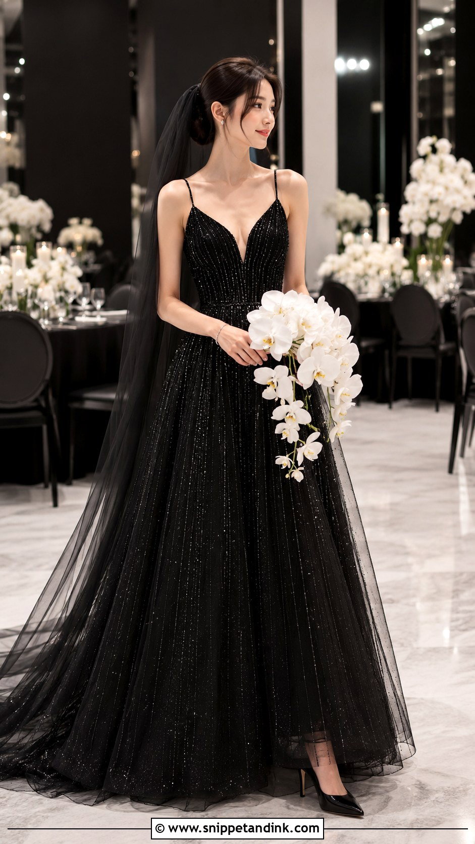 Black Beaded Wedding Dress - Snippet and Ink - 20 Classy Black Wedding Dress Ideas
