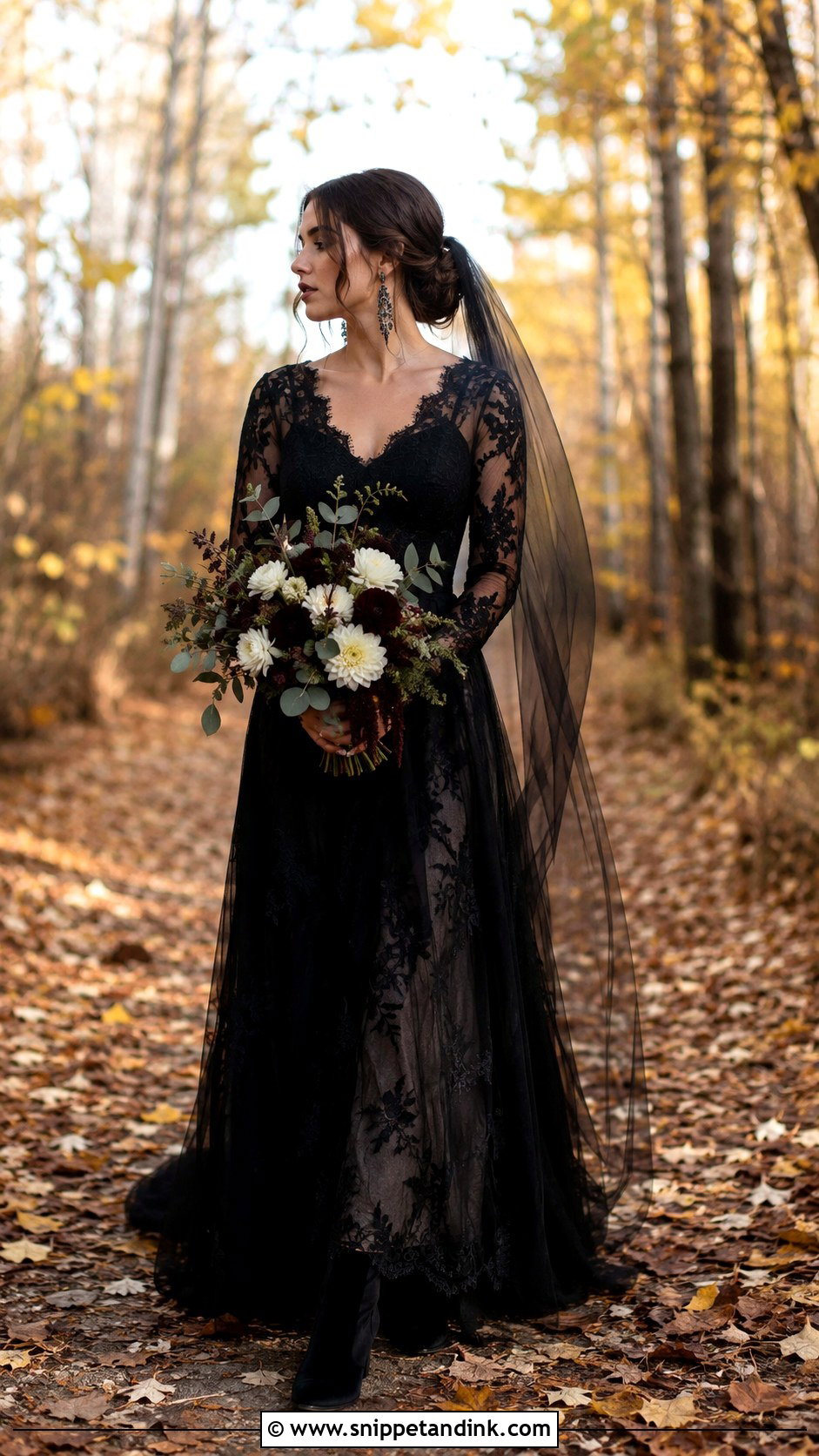 Black Boho Fall Wedding Dress - Snippet and Ink - 20 Boho Fall Wedding Dress Ideas