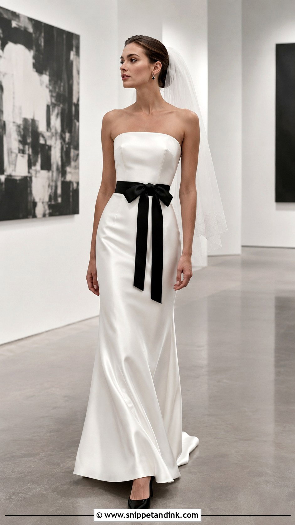 Black Bow Back Wedding Dress - Snippet and Ink - 20 Bow Back Wedding Dress Ideas