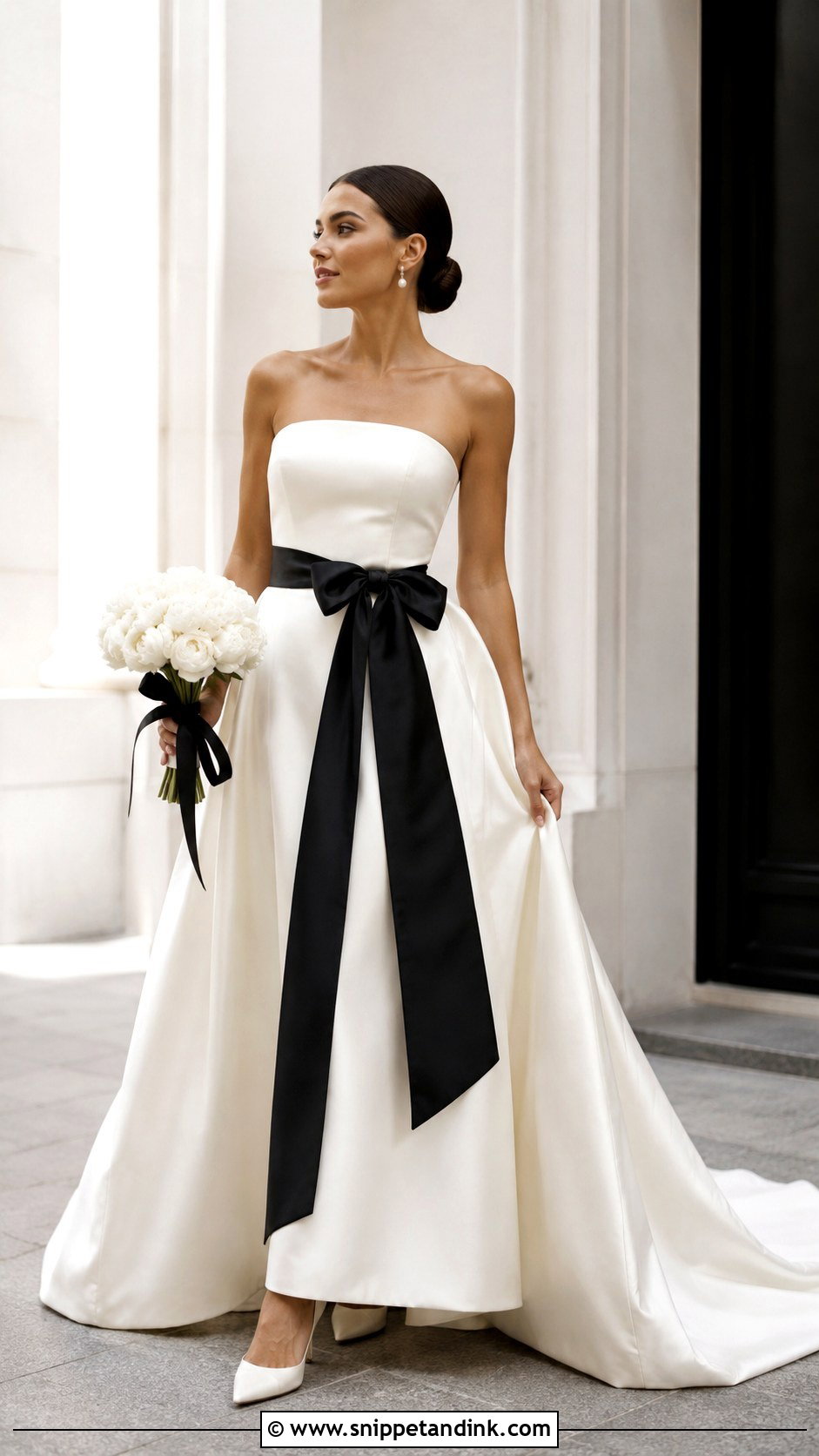 Black Bow Bride Dress - Snippet and Ink - 25 Bride Dress 2025 Ideas