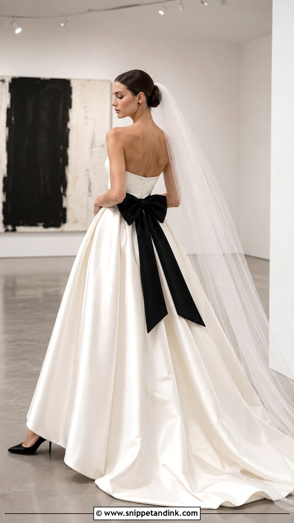 Black Bow Wedding Dress - Snippet and Ink - 20 Unique Wedding Dresses 2025