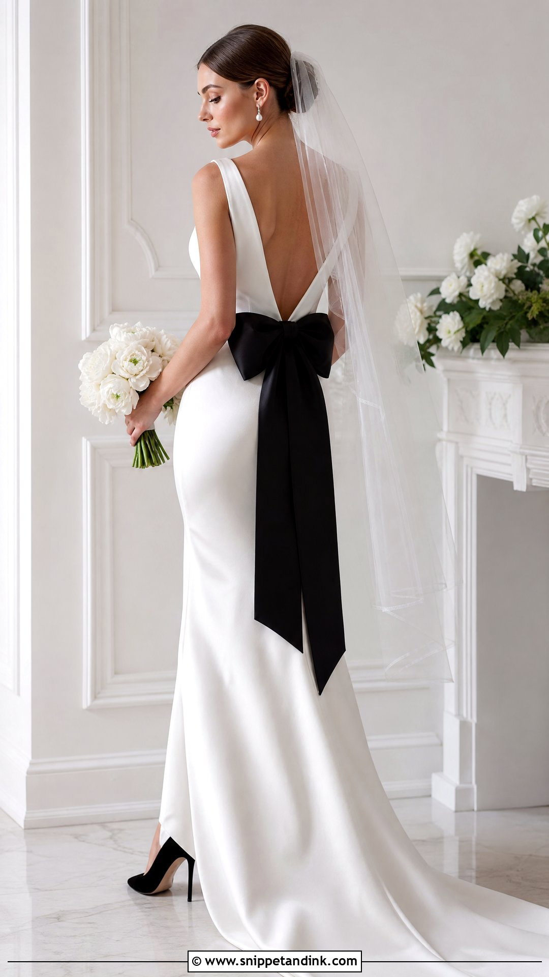 Black Bow Wedding Dress - Snippet and Ink - 25 Edgy Wedding Dress Ideas