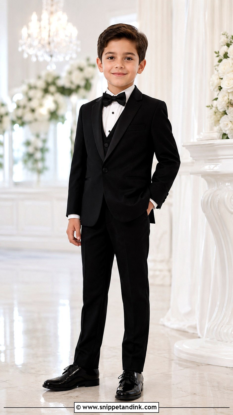 Black Boys Tuxedo Wedding Outfit - Snippet and Ink - 25 Kids Wedding Outfits Boys