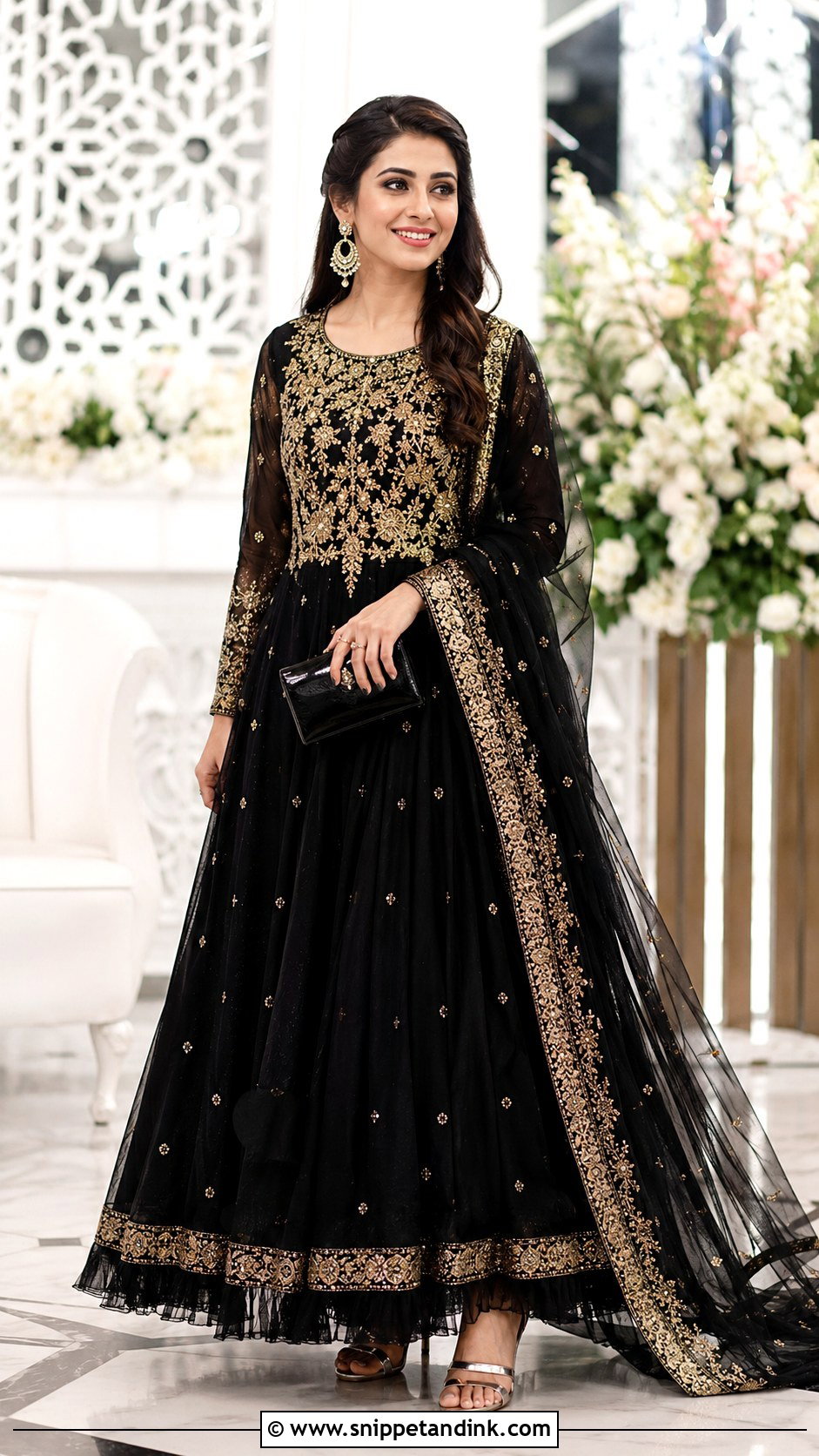 Black Bridal Anarkali - Snippet and Ink - 25 Bridal Anarkali Ideas