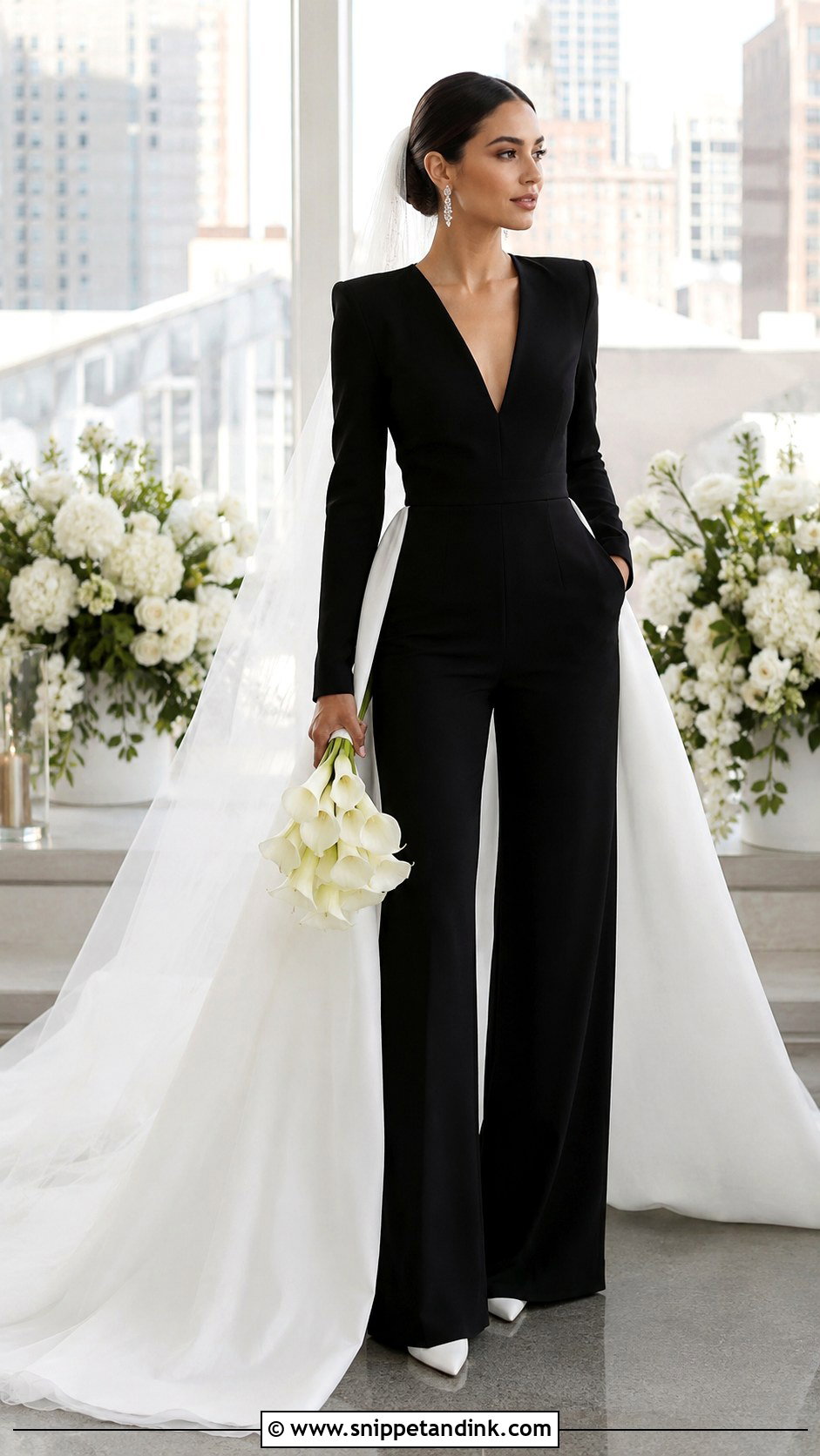 Black Bridal Jumpsuit Bride - Snippet and Ink - 20 Bride in Black Ideas