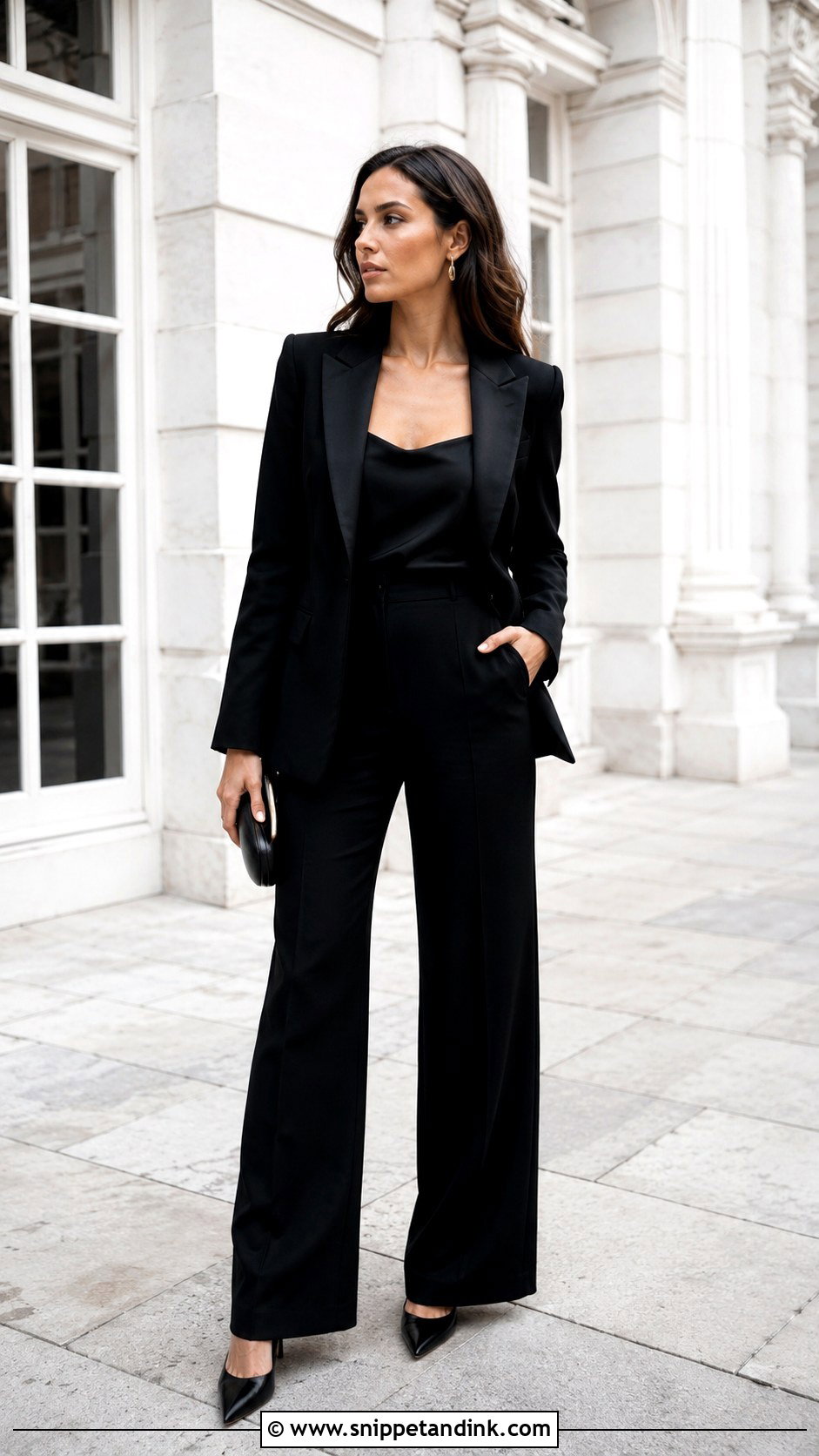 Black Bridal Party Suit Outfit - Snippet and Ink - 25 Black Bridal Party Attire Ideas